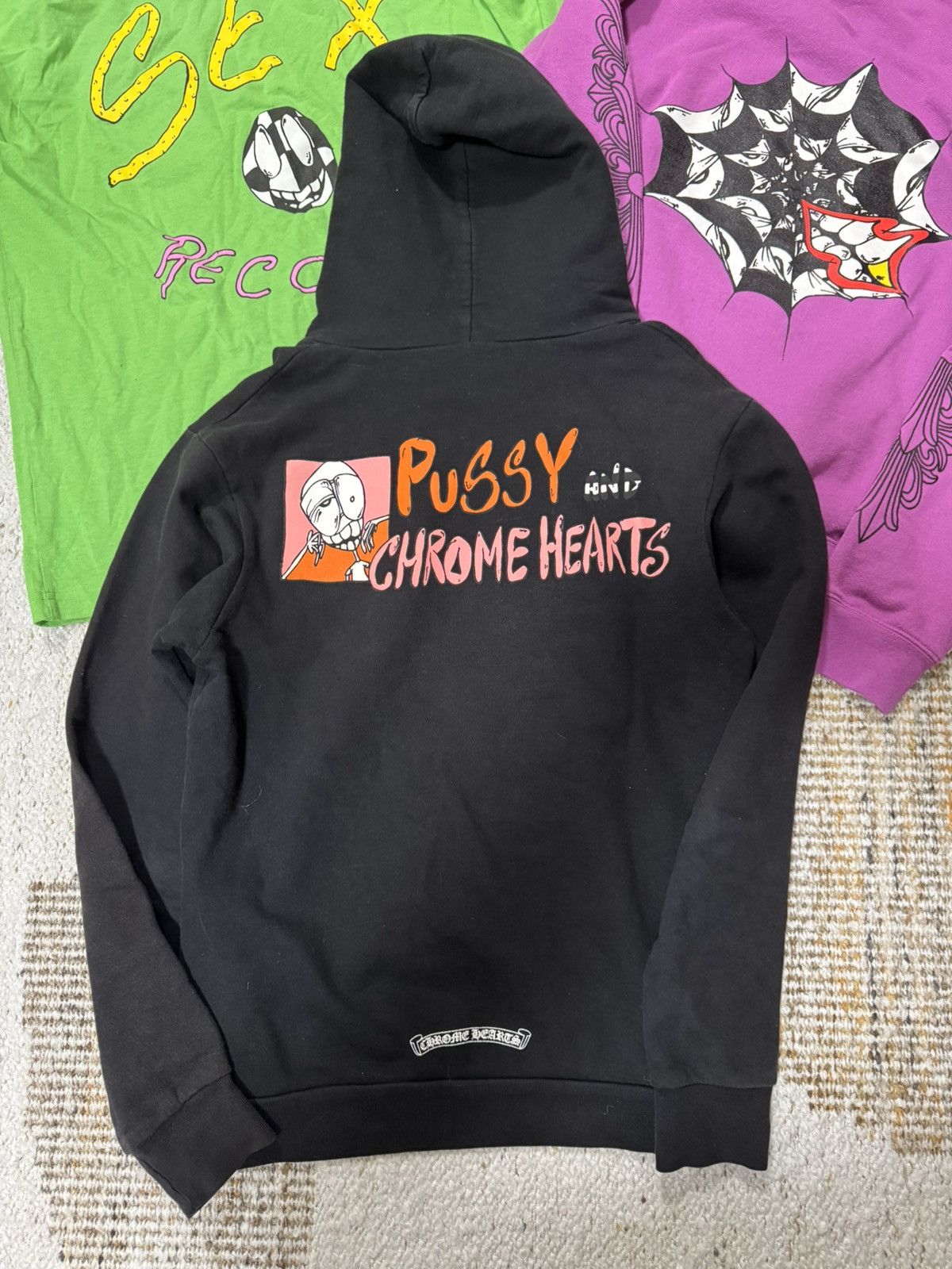 Pussy and chrome hearts hoodie