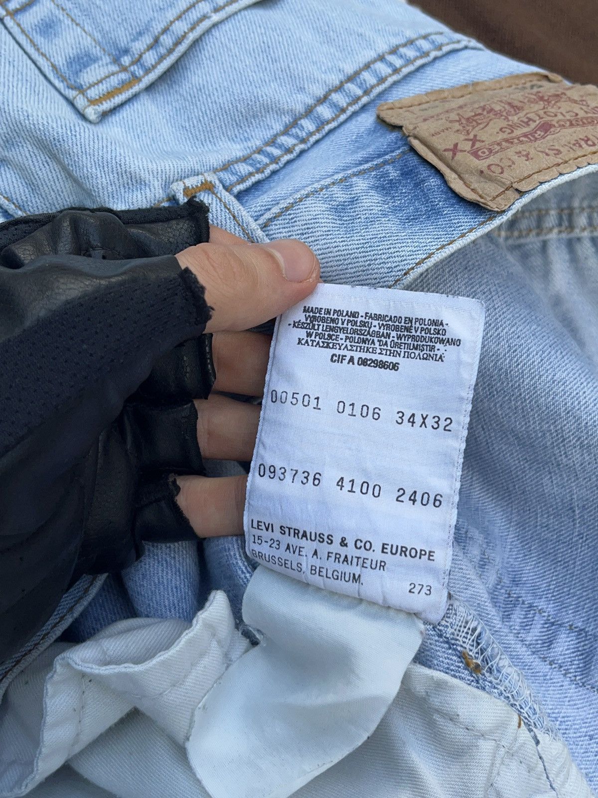 Apex Aphex Twin Custom Made Jeans On Vintage Levi’s 501 Size US 34 / EU 50 - 9 Thumbnail
