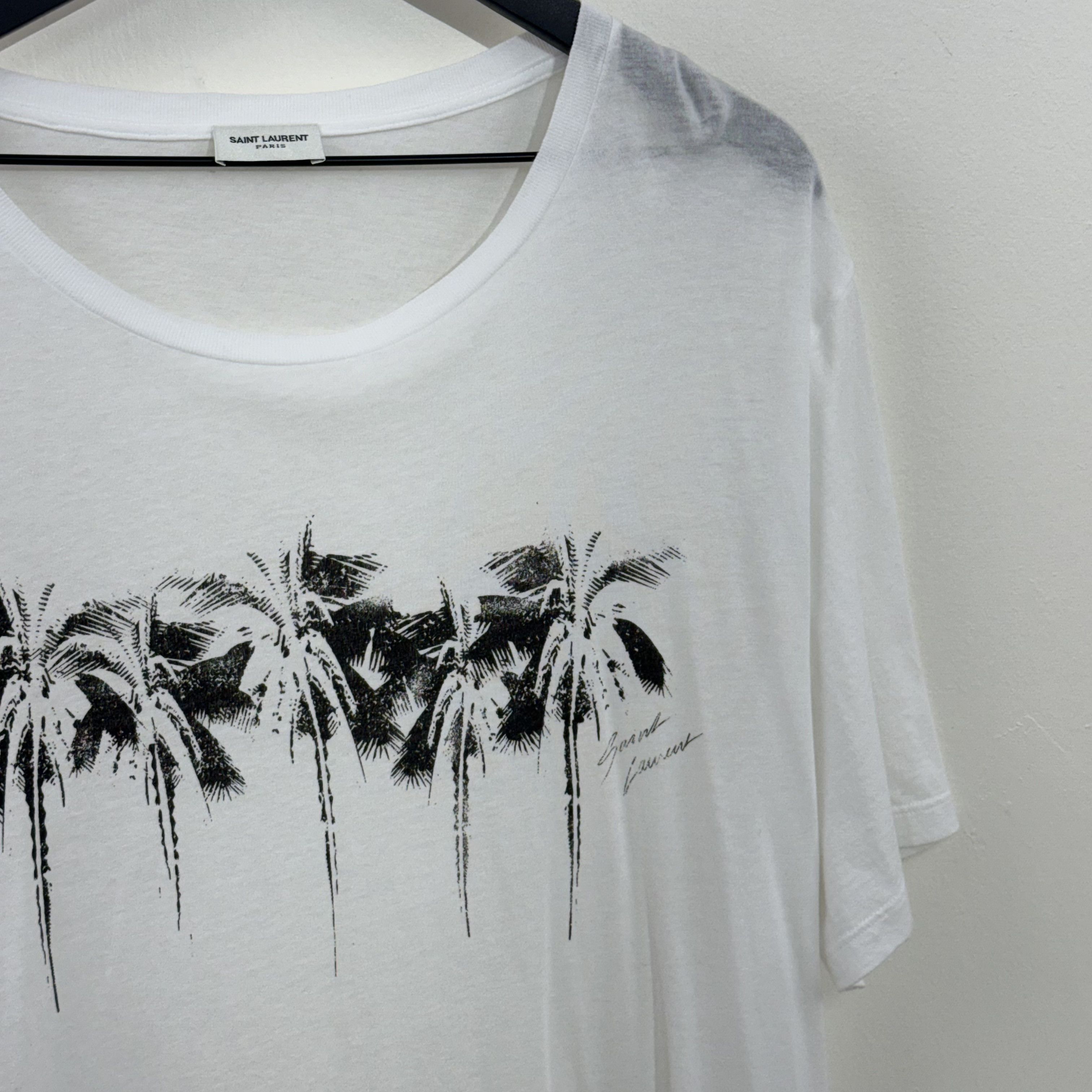 Saint Laurent Paris Saint Laurent Paris Palm Tree Print T-Shirt Size US XL / EU 56 / 4 - 5 Thumbnail