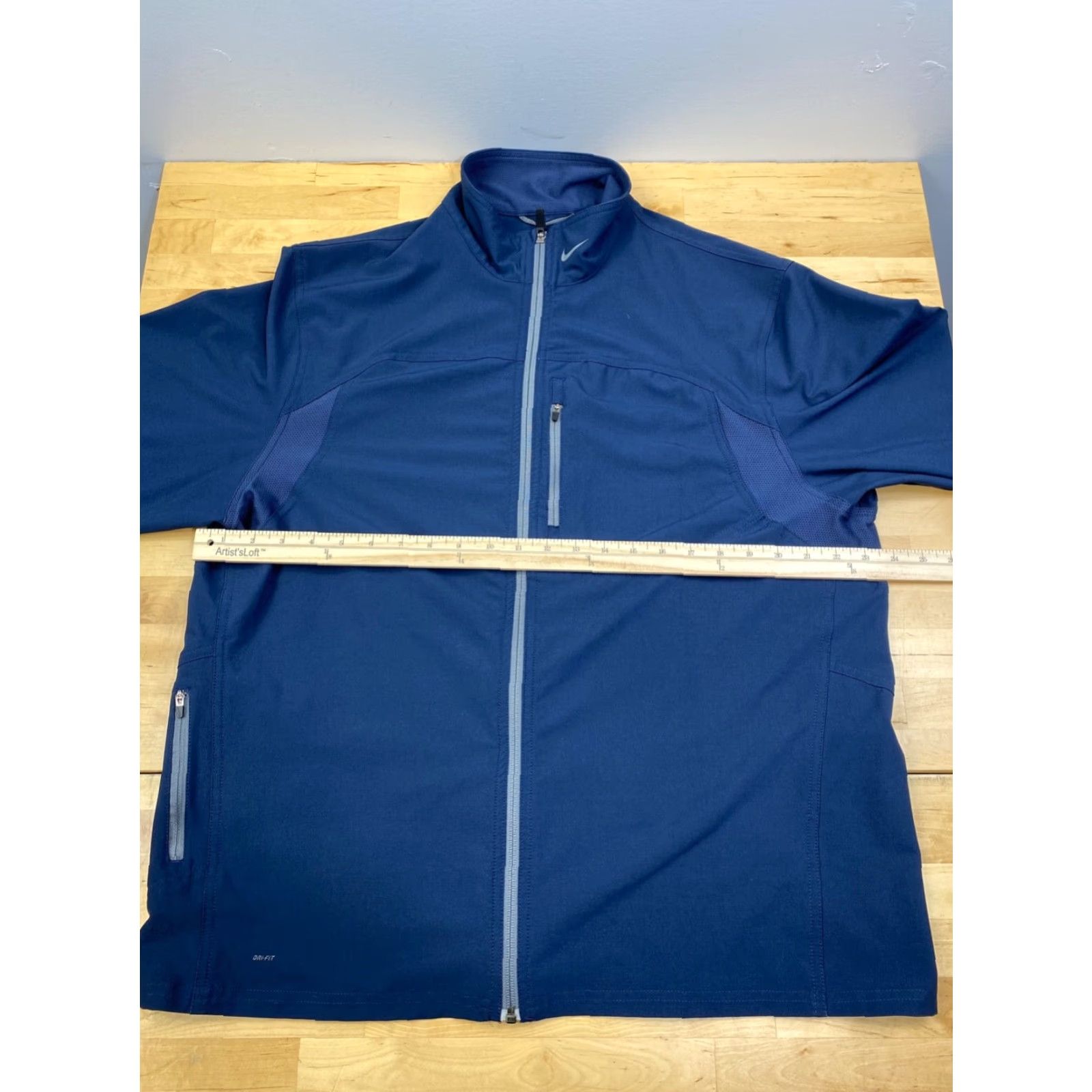 Nike Nike Dri Fit Track Jacket Mens XL Blue Full Zip Mock Neck Pockets Nike Dri-FIT Jacket Track Mens XL Blue Pockets Full Zip Mock Neck Size US XL / EU 56 / 4 - 4 Thumbnail