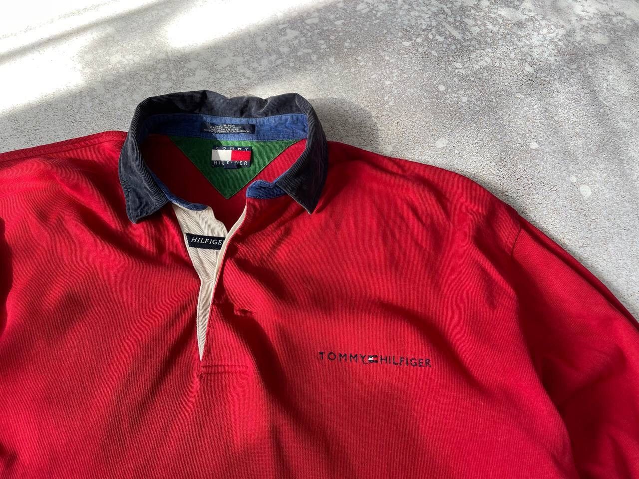 Tommy Hilfiger × Vintage Vintage Tommy Hilfiger Rugby Long Sleeve RRL Style Y2K Rare Size US L / EU 52-54 / 3 - 3 Thumbnail