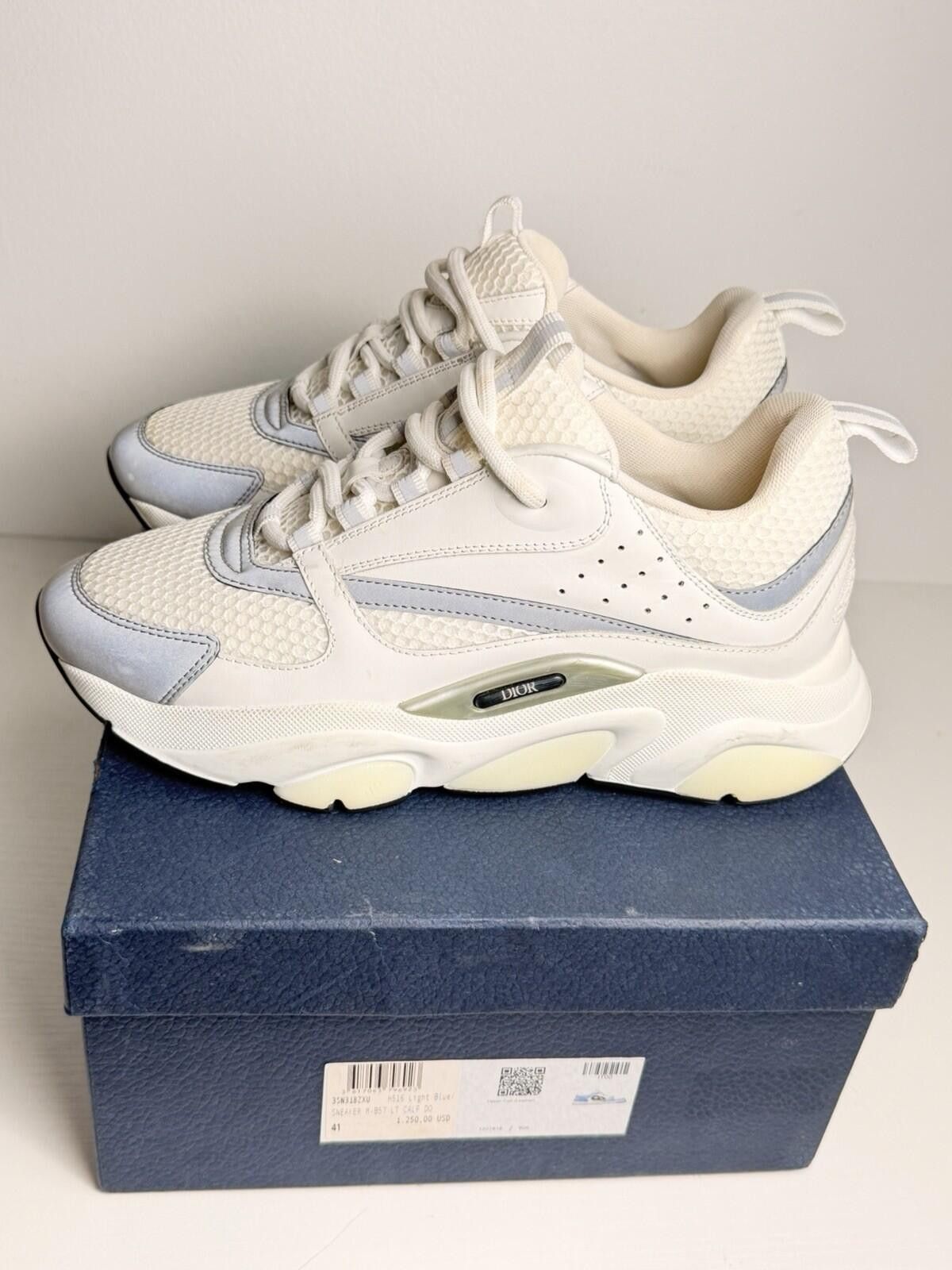 Dior Dior B22 Sneakers White & Light Blue Mesh SZ 40 (US 7) Size US 7 / EU 40 - 2 Thumbnail
