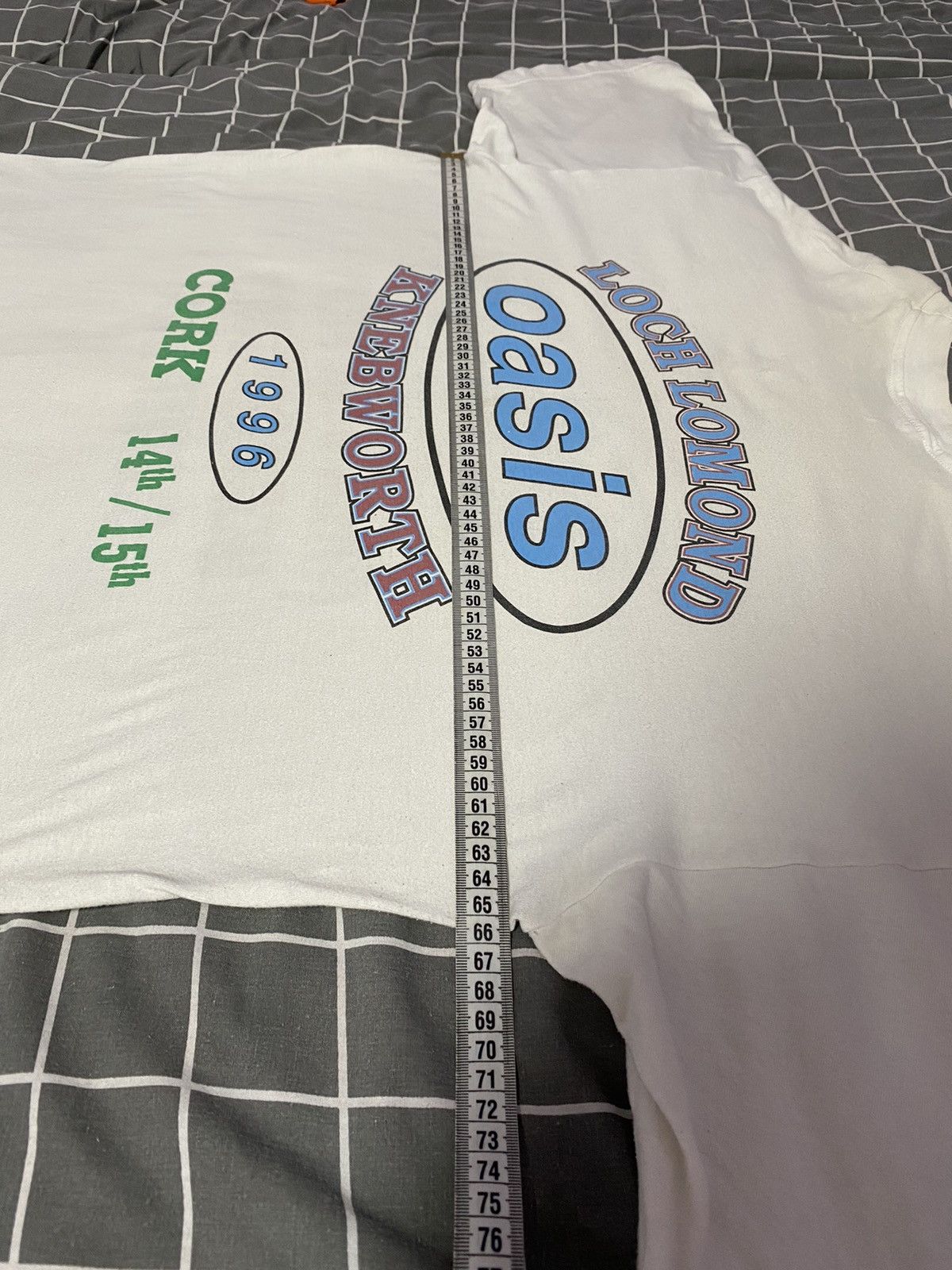 Rap Tees Vintage 1996 Oasis Tour T-Shirt Loch Lomond Knebworth Story Size US XL / EU 56 / 4 - 10 Thumbnail