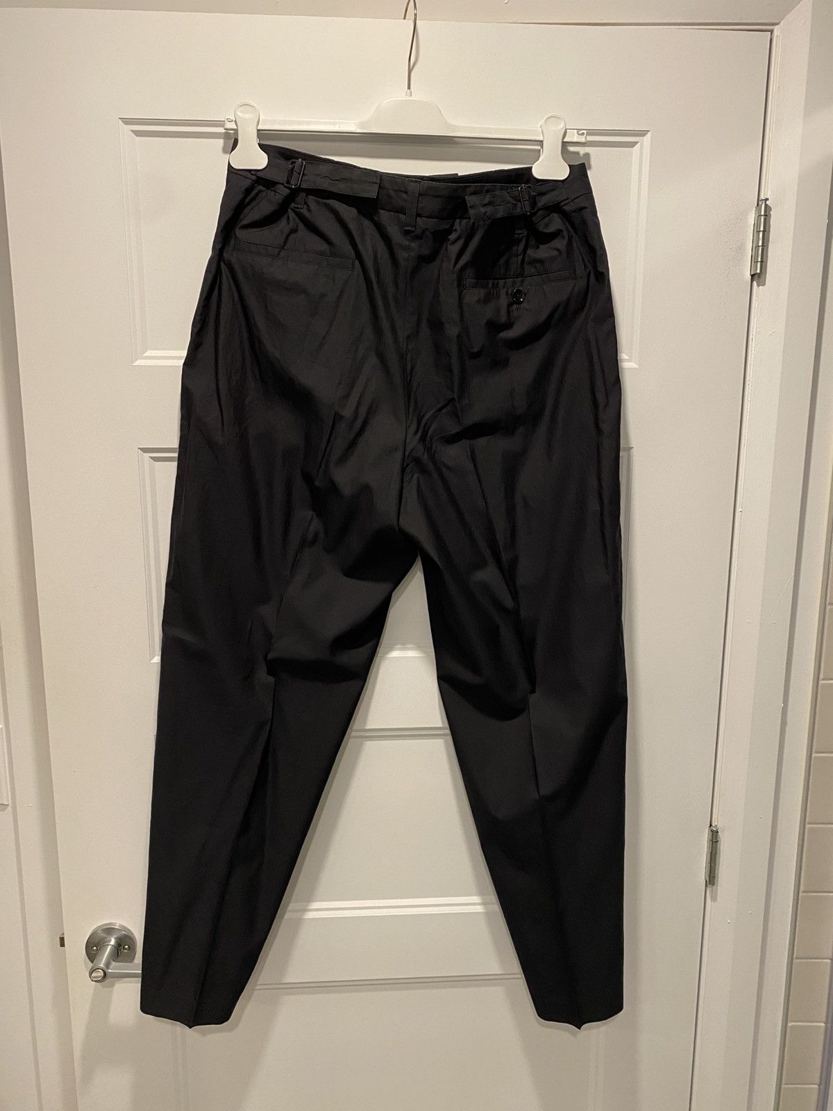 Lemaire Black carrot cotton/silk pants Size US 34 / EU 50 - 3 Thumbnail
