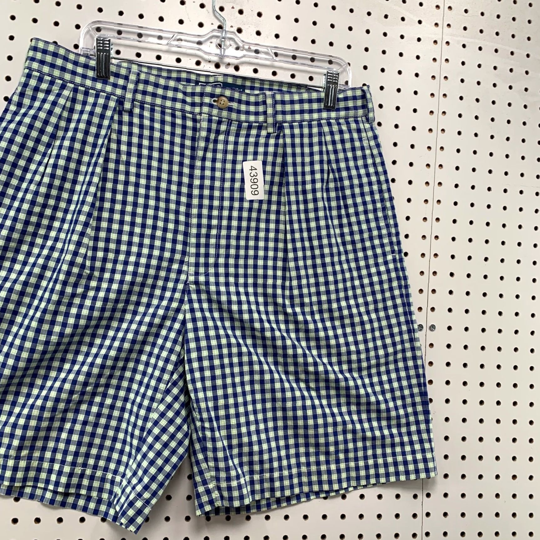 Polo Ralph Lauren VTG Polo Ralph Lauren Chino Shorts Mens 35X8 Blue Checkered Cotton 8" Inseam 90s Casual Summer Singapore Size US S / EU 44-46 / 1 - 4 Thumbnail
