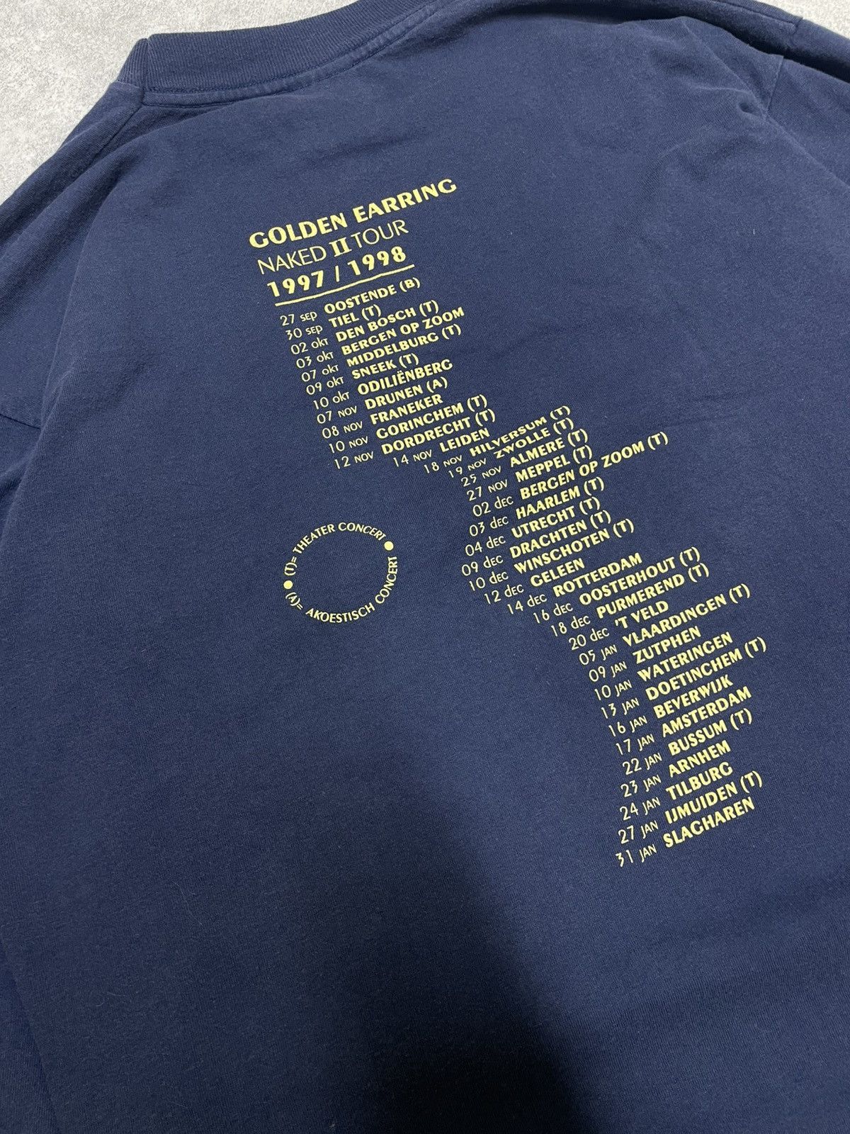 Band Tees Golden Earring Naked 2 Tour 1997/1998 Very Rare Tour Time Size US XL / EU 56 / 4 - 9 Thumbnail