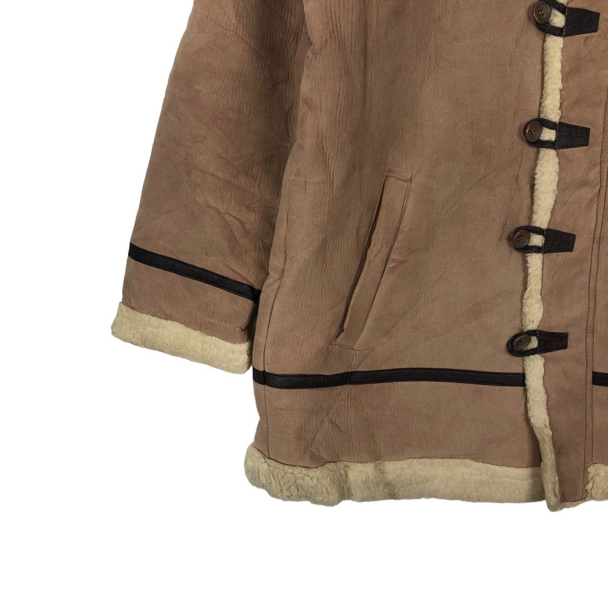 Japanese Brand 🔥RARE DUFFLE LONG JACKET MINK FUR LINING KHS UNION MADE Size US L / EU 52-54 / 3 - 3 Thumbnail