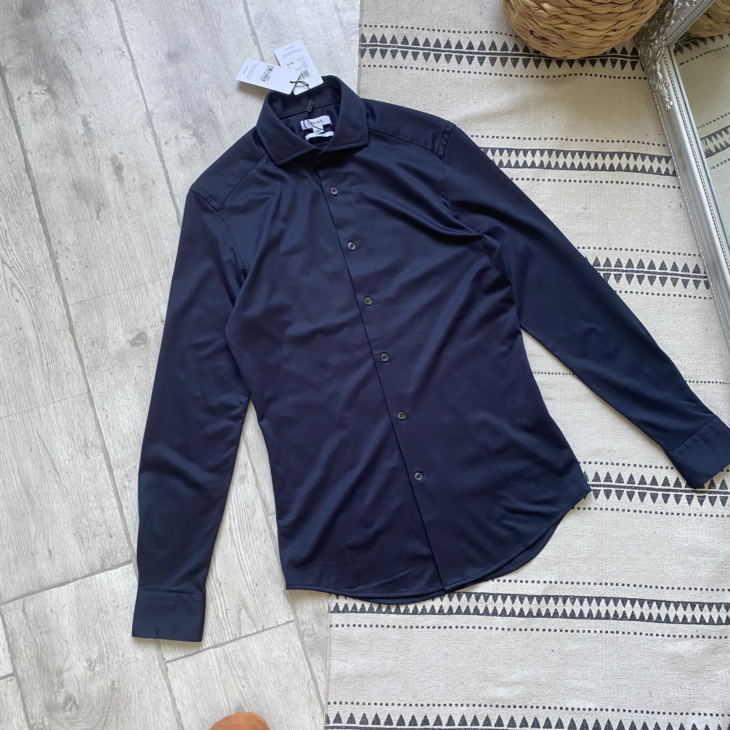 Reiss 👔 RRP $140 Designer Reiss shirt light Slim Fit Size US S / EU 44-46 / 1 - 7 Thumbnail