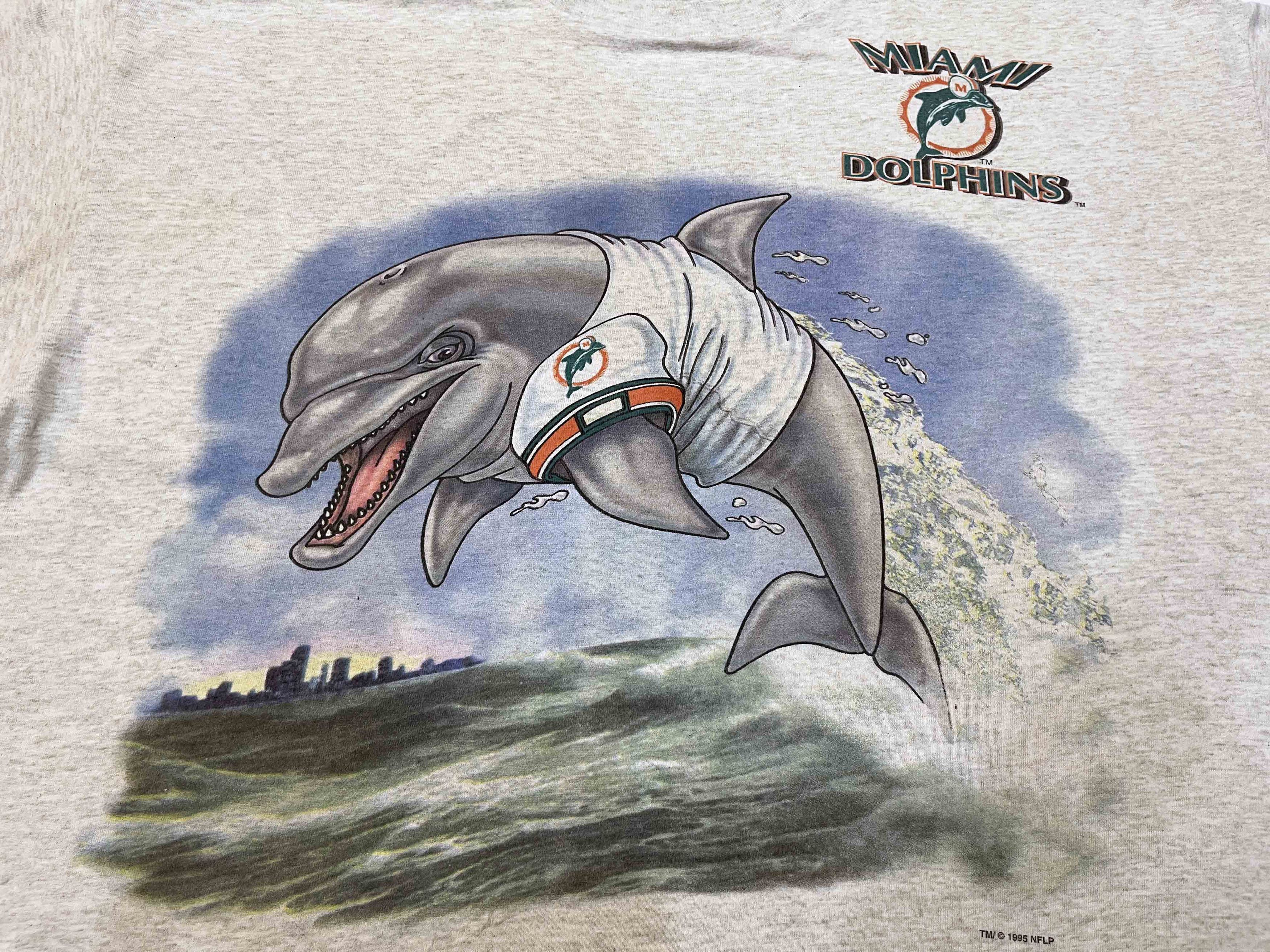 NFL × Salem Sportswear × Vintage Vintage Salem 1995 NFL Miami Dolphins Double Sided T-Shirt Size US XXL / EU 58 / 5 - 2 Thumbnail