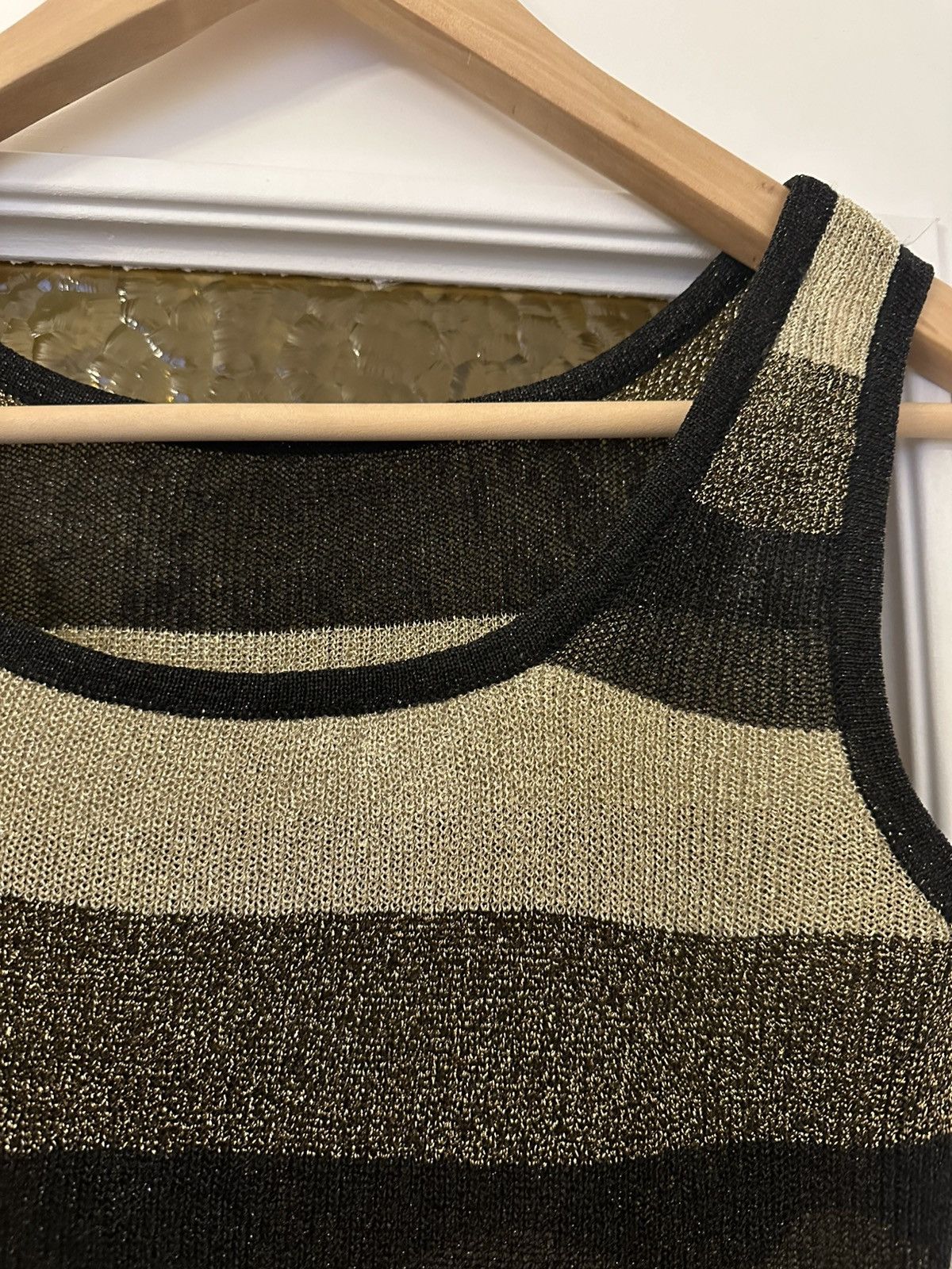Vintage Gold mesh top silver glittered meshed vintage Size M / US 6-8 / IT 42-44 - 4 Thumbnail