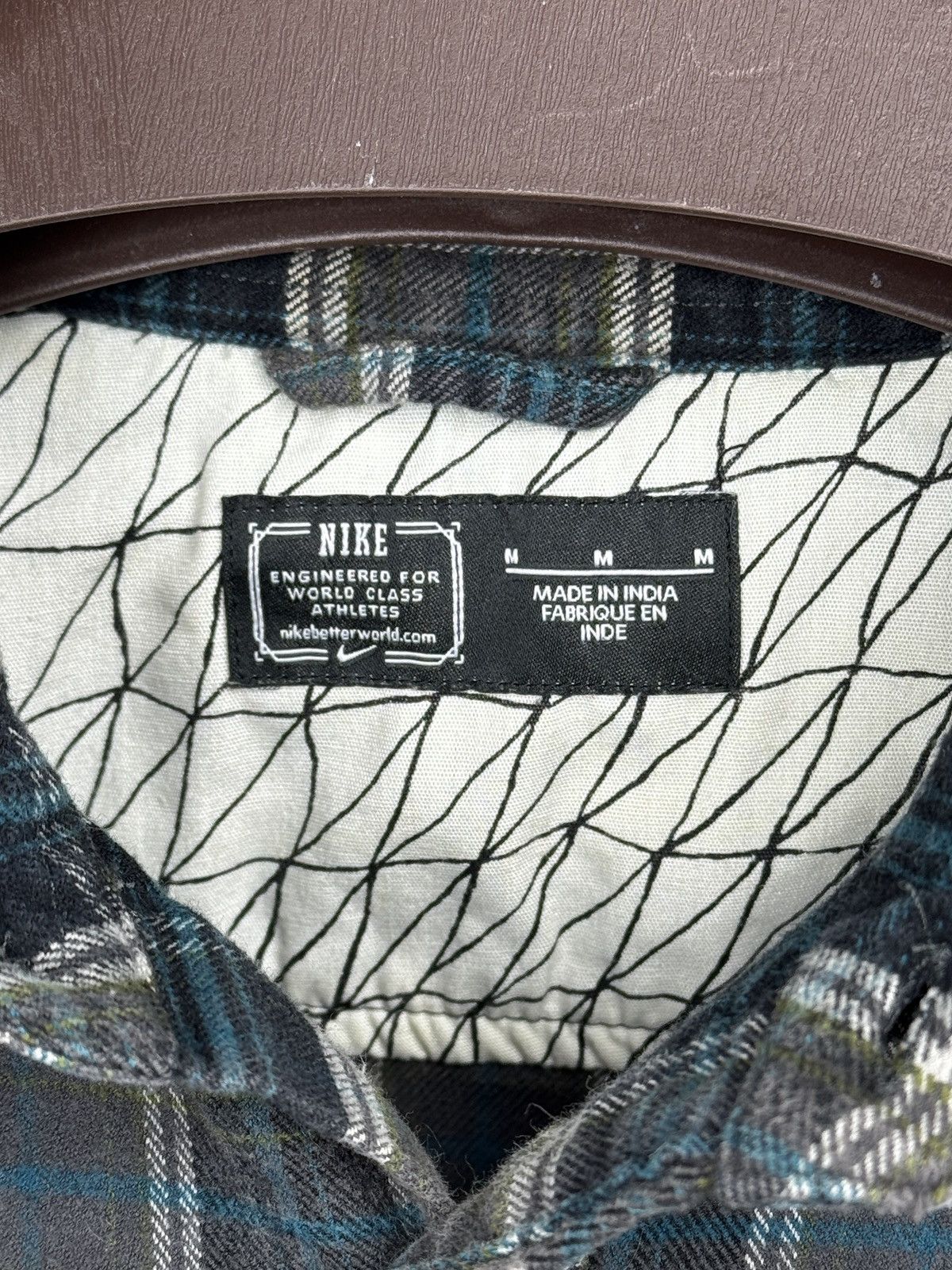 Nike Nike Flannel Shirt LS checkered Button up Black Grey Blue M Size US M / EU 48-50 / 2 - 9 Thumbnail