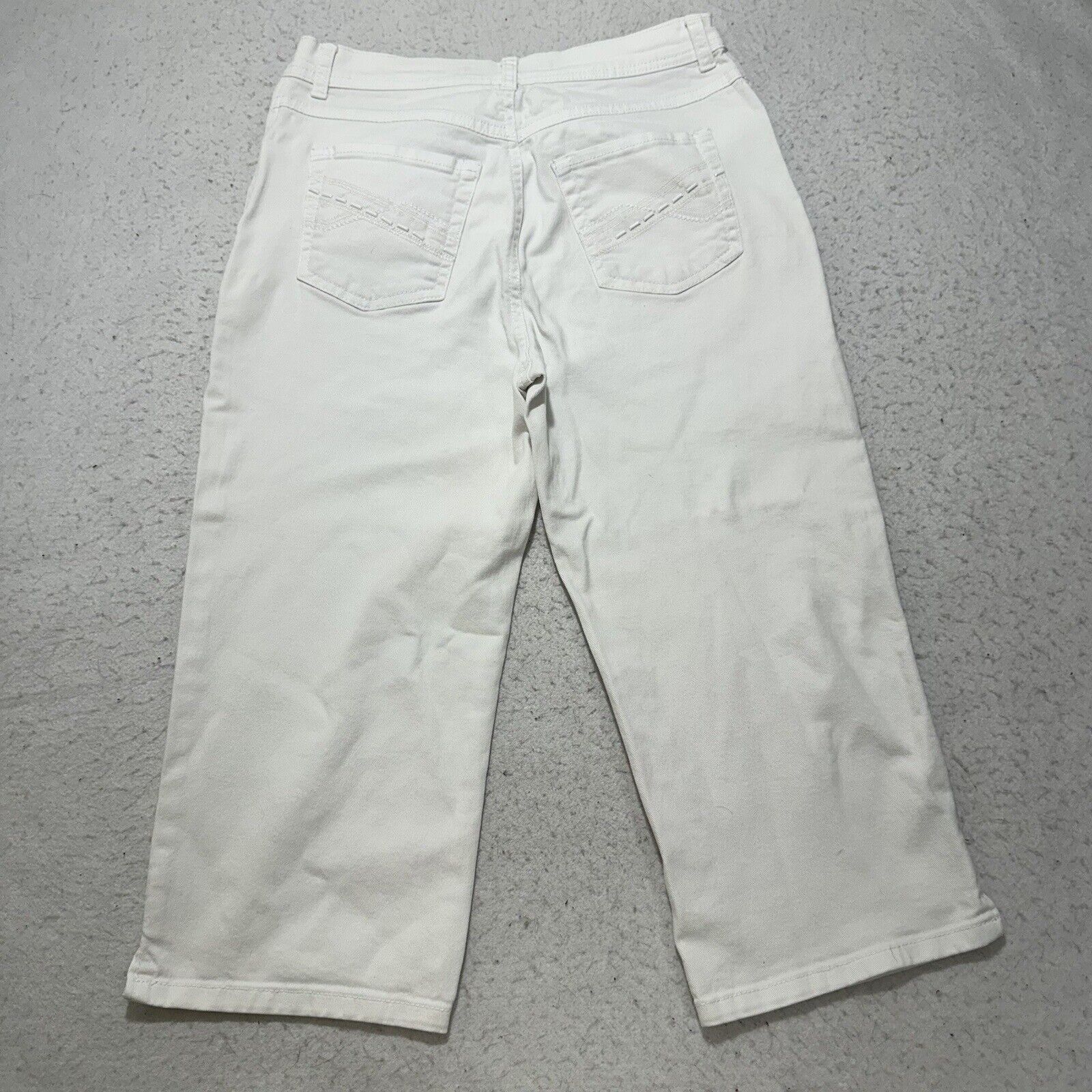 Gloria Vanderbilt Gloria Vanderbilt 8 Amanda Capri Missy White Straight Jeans Size 30" / US 8 / IT 44 - 6 Thumbnail