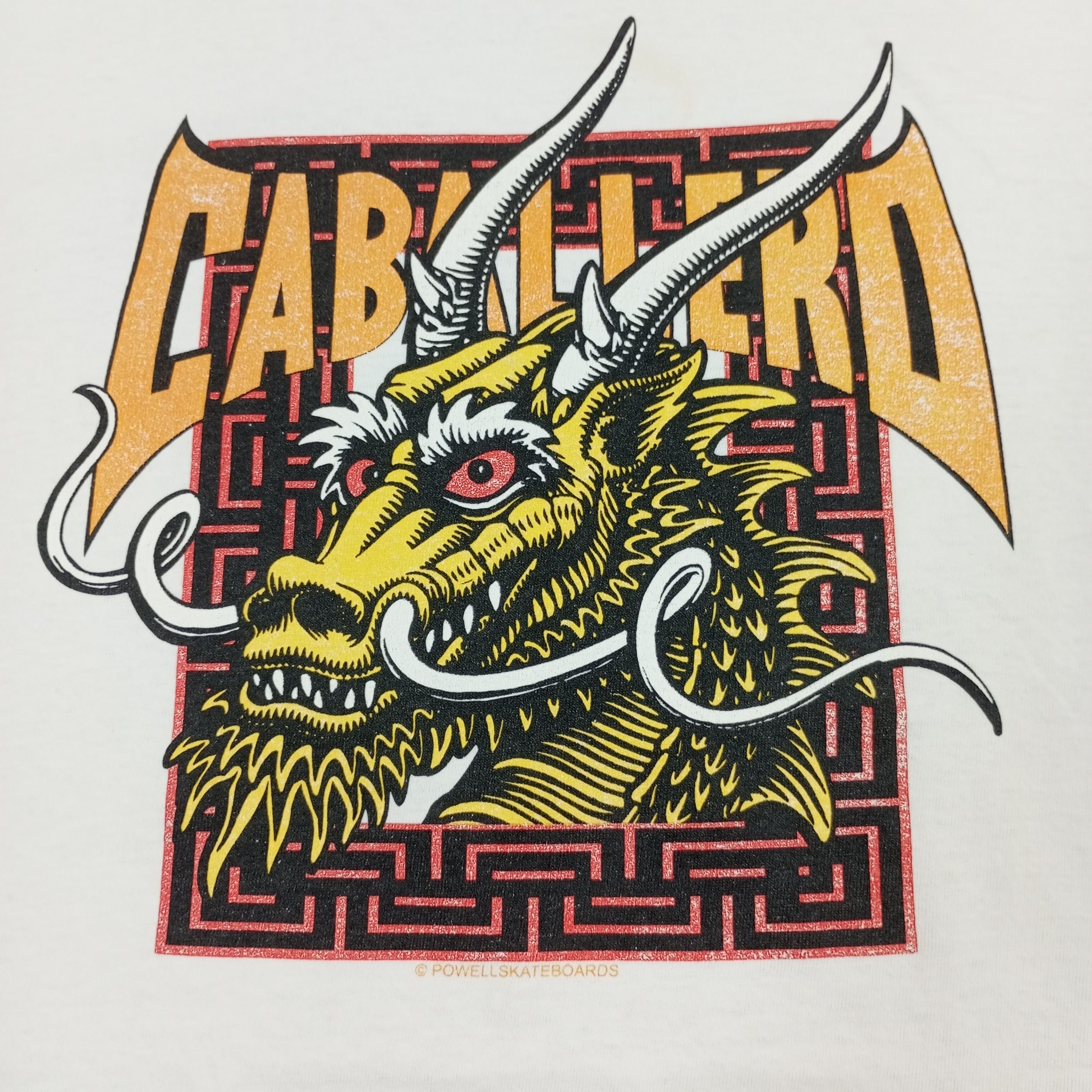 Powell Peralta × Vintage Powell Skateboards Caballero Skater Style Distressed Tshirt Size US XL / EU 56 / 4 - 2 Thumbnail