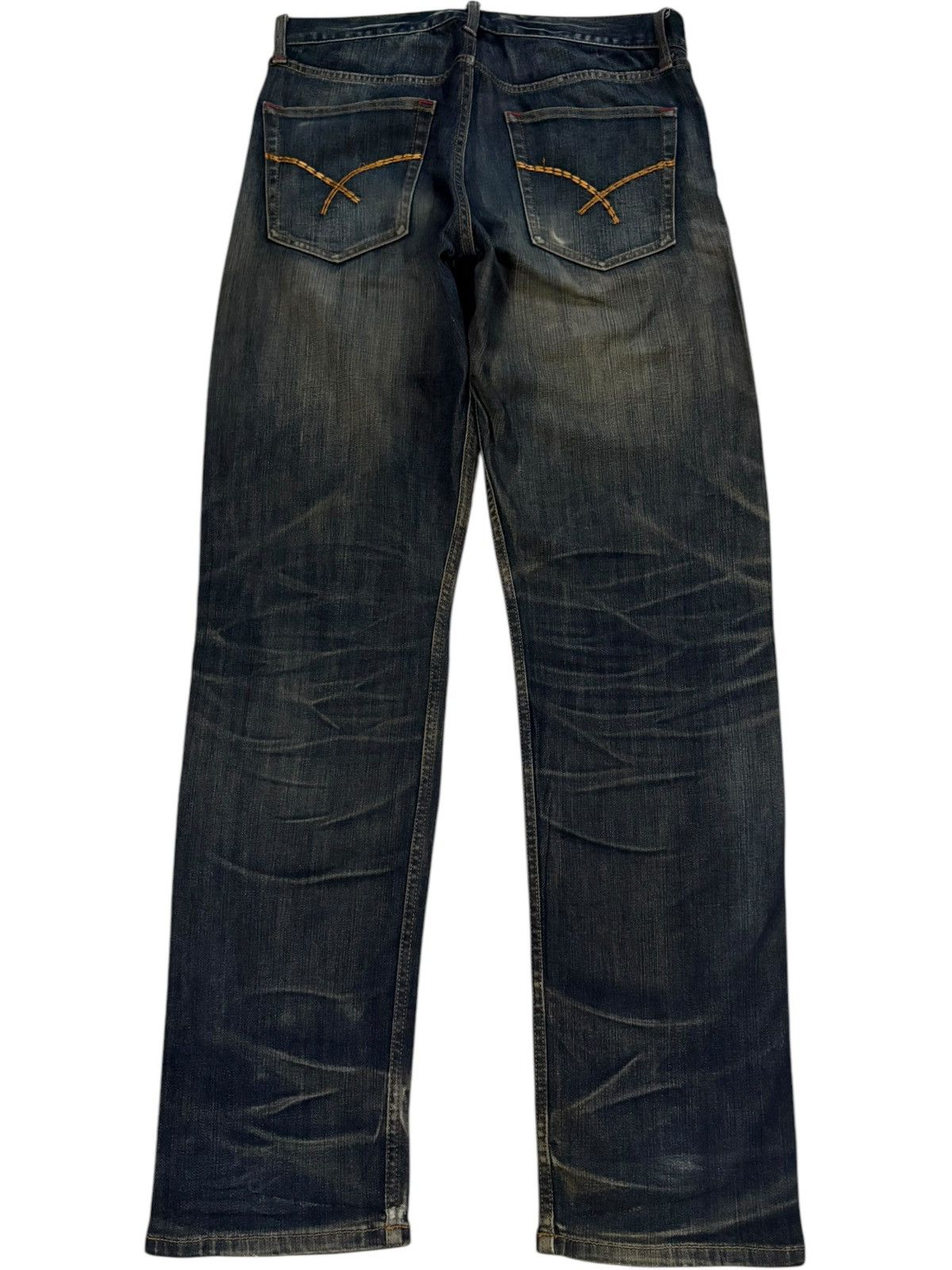 Japanese Brand Vintage Japanese Brand Mud Wash Distressed Loose Jeans Size US 33 - 2 Thumbnail