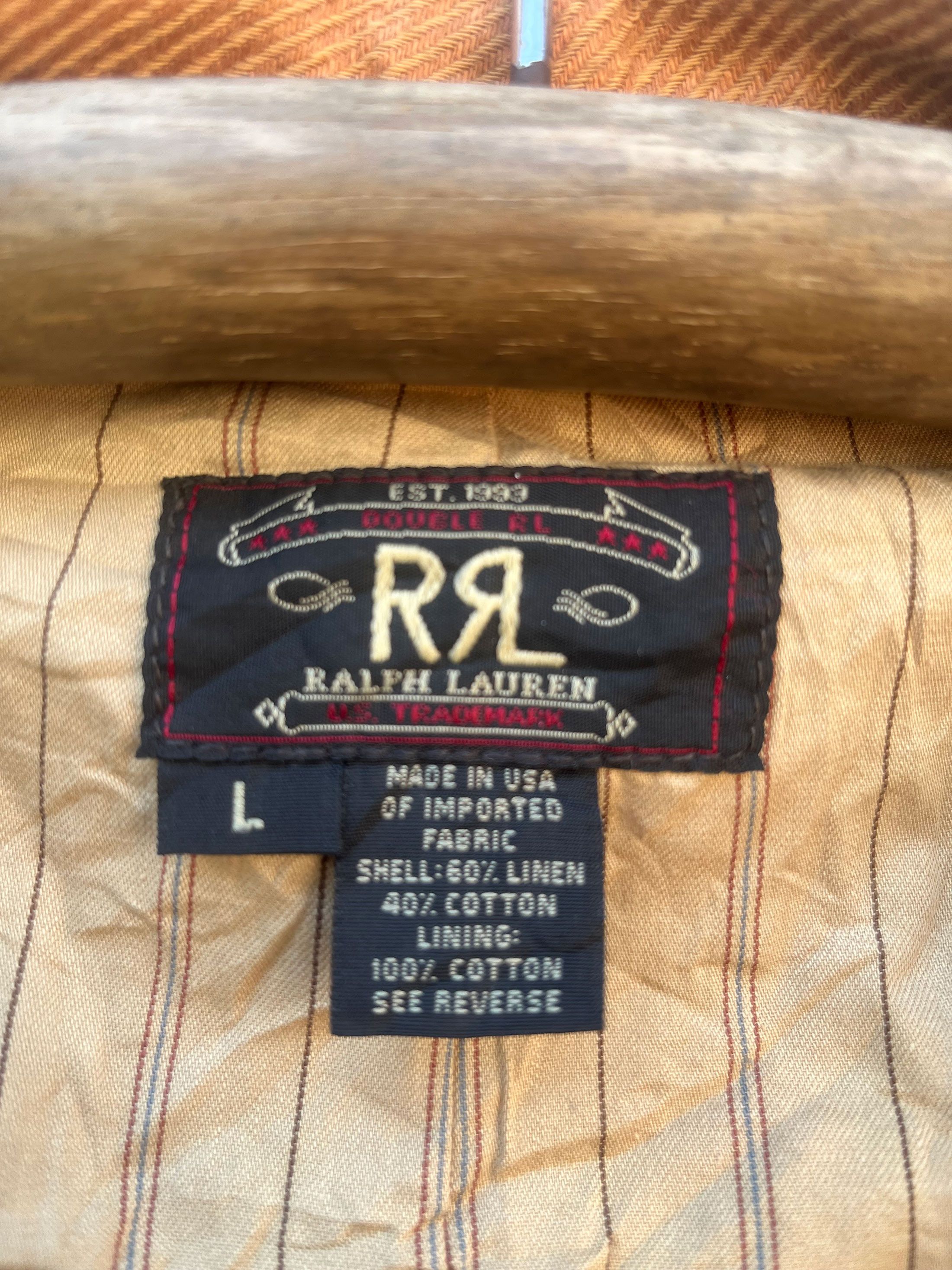RRL Ralph Lauren Vintage Polo Ralph Lauren Double RL Waistcoat Jacket Size US L / EU 52-54 / 3 - 2 Thumbnail