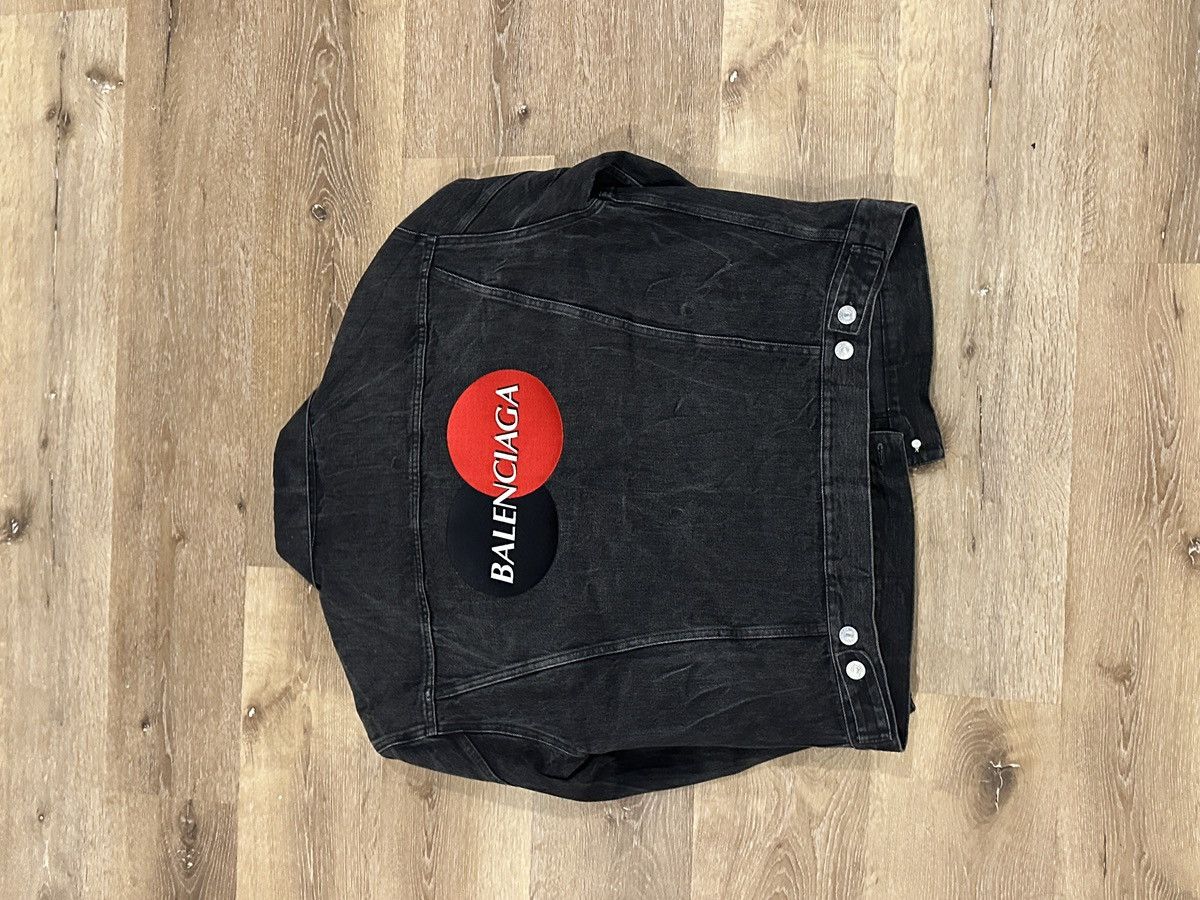 Balenciaga Balenciaga Mastercard Logo Denim Jacket Size US M / EU 48-50 / 2 - 2 Thumbnail