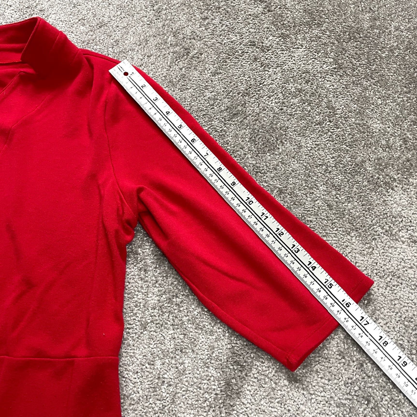 Vintage VINTAGE Chico's Blouse Shirt Womens XL Red Solid Long Sleeve V-Neck Knit Casual Size XL / US 12-14 / IT 48-50 - 6 Thumbnail