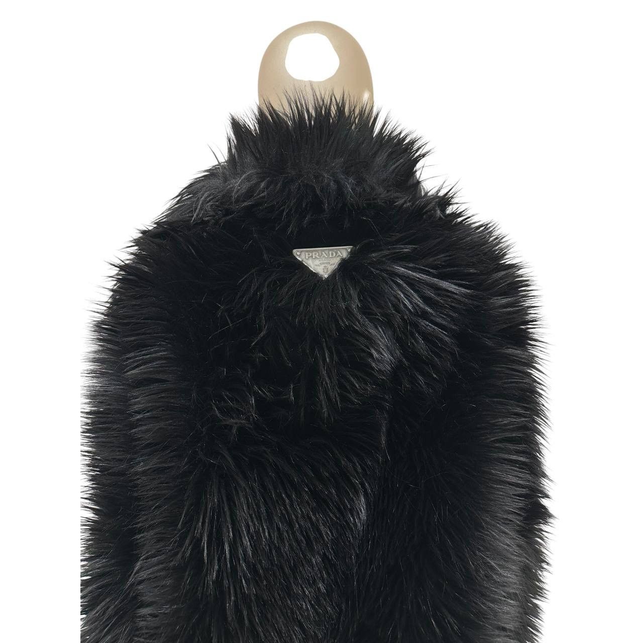 Prada Prada 2011 Black Faux Fur Coat Sz.40 Size S / US 4 / IT 40 - 4 Thumbnail