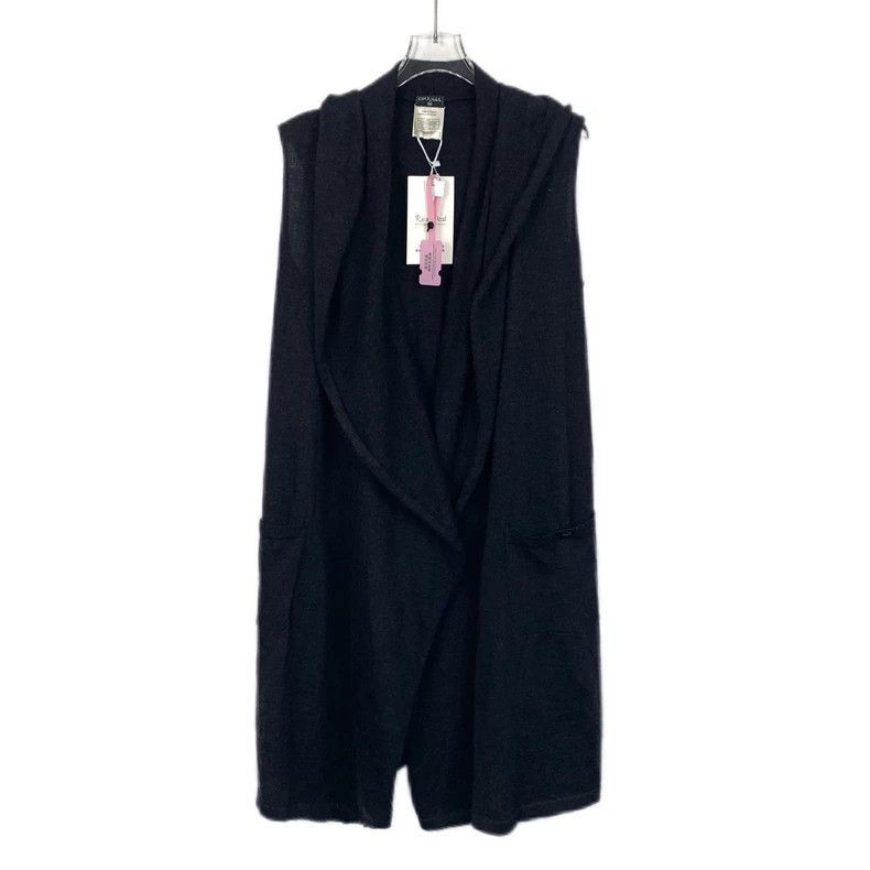 Chanel ChanelDark gray hooded medium and long cashmere cardigan ja Size 4XL / US 24-26 - 1 Thumbnail