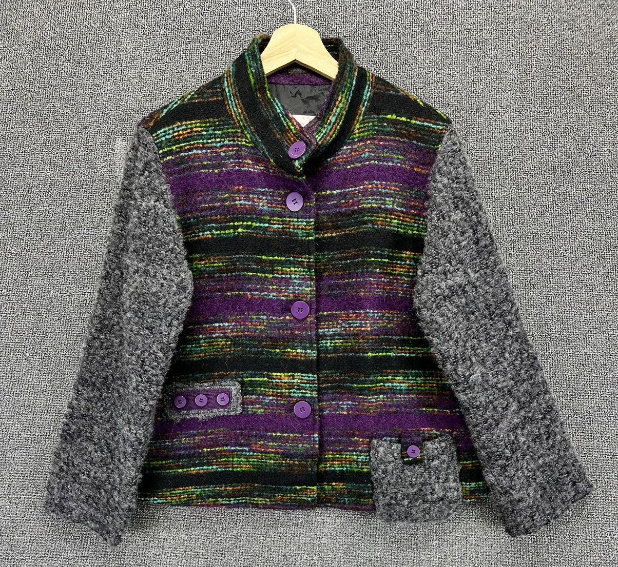 Japanese Brand Vintage Akawe Japanese Luxury Style Wool Cardigan Jacket Size M / US 6-8 / IT 42-44 - 1 Thumbnail