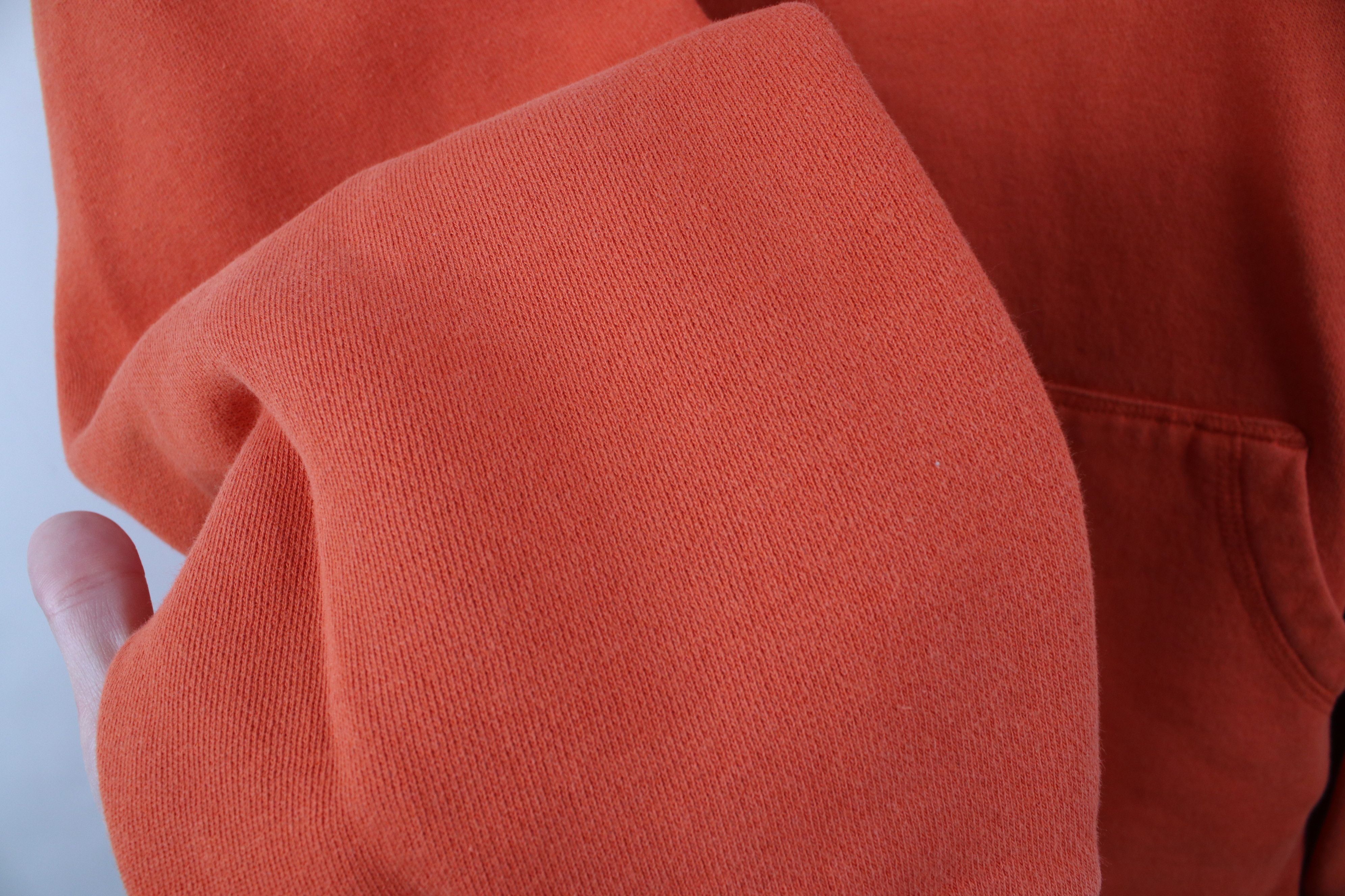 Vintage Vintage 90s Y2K Streetwear Blank Hoodie Sweatshirt Orange Size US XXL / EU 58 / 5 - 8 Thumbnail