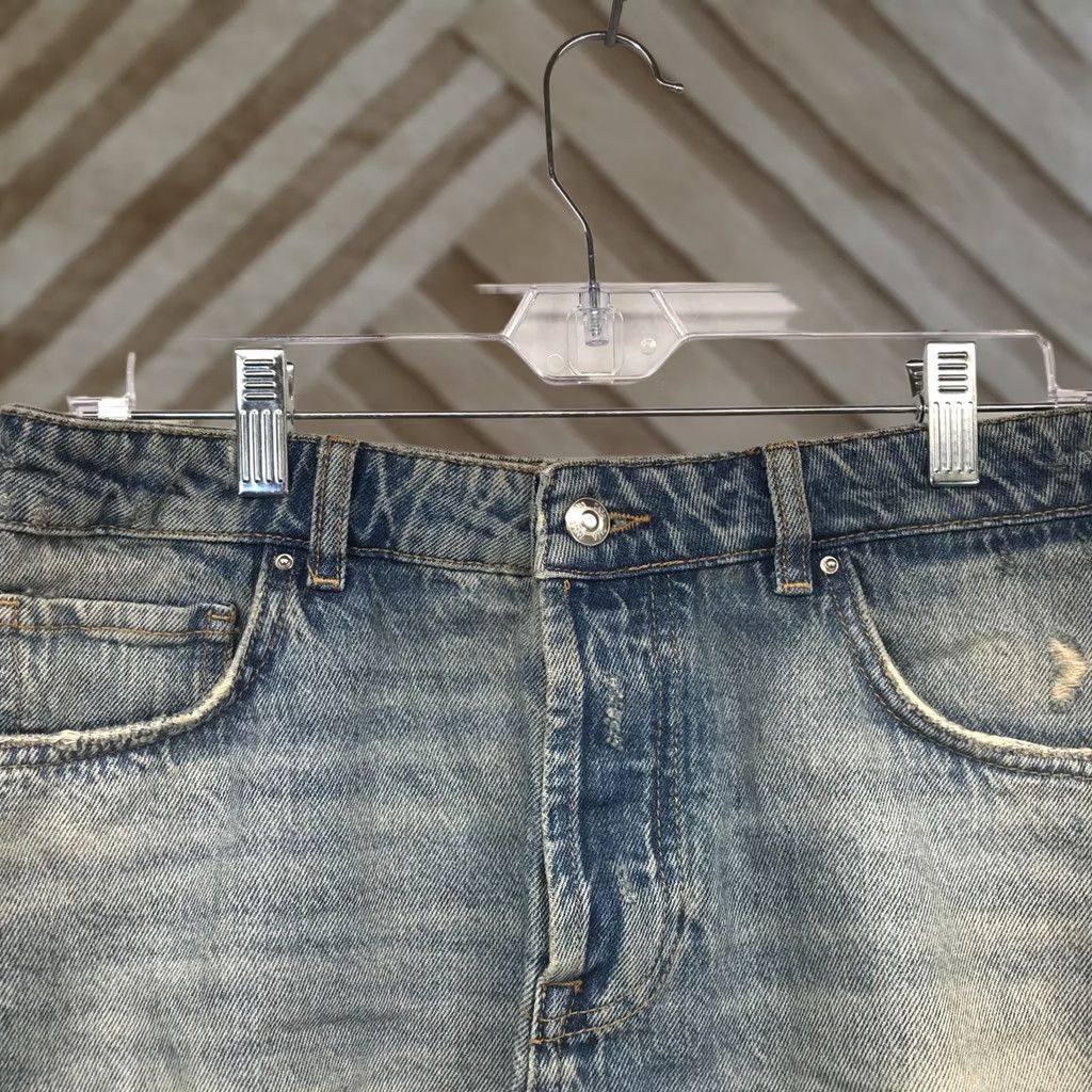 Zara ZARA Women's 8 Denim Jean Shorts Blue Button Fly Cut-Off Size 30" / US 8 / IT 44 - 1 Thumbnail