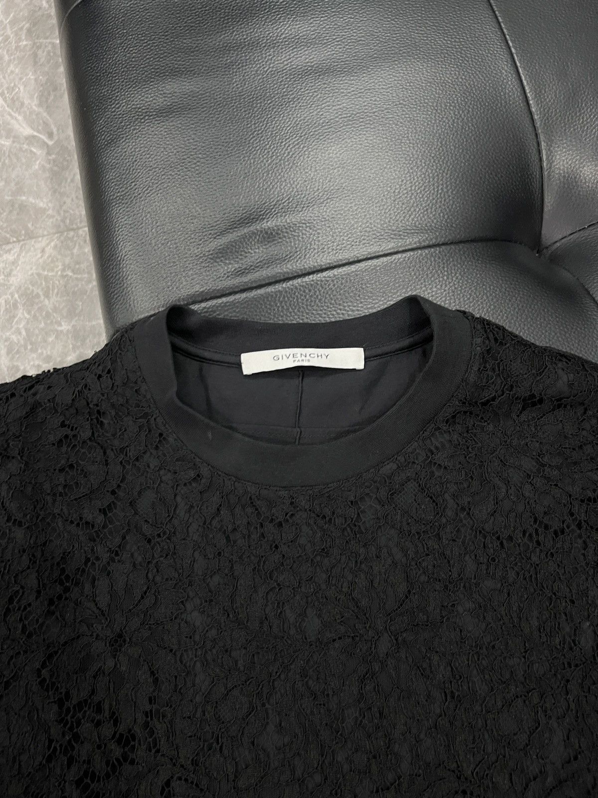 Givenchy Givenchy by Riccardo Tisci FW16 Lace Panel Sheer T-Shirt Size US S / EU 44-46 / 1 - 4 Thumbnail