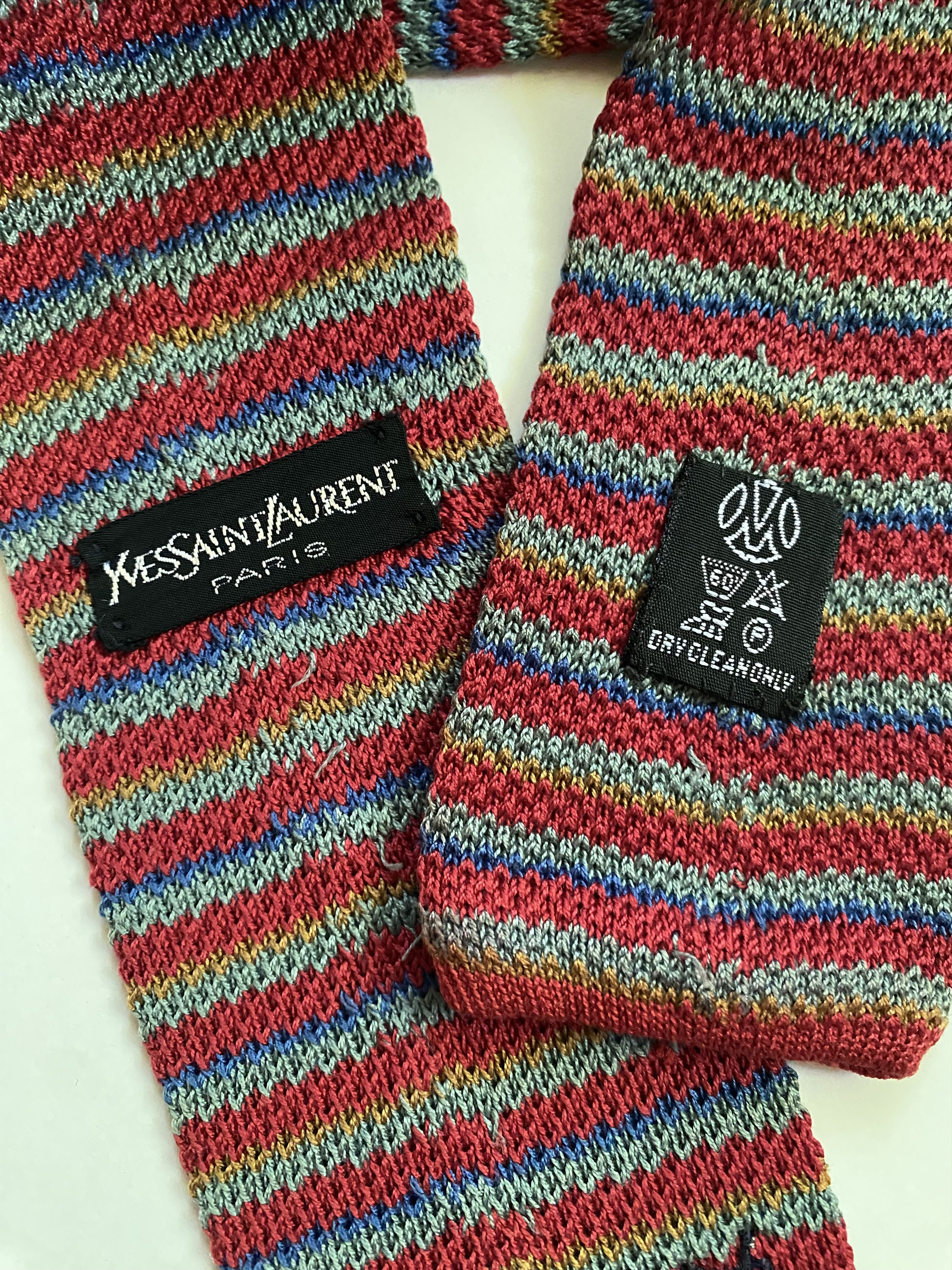 Yves Saint Laurent Vintage YSL Knit Tie Size ONE SIZE - 7 Thumbnail