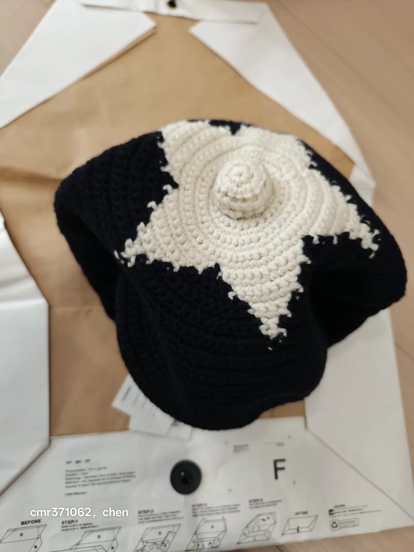 Visvim VISVIM 13AW KNIT CAP (STARS) Navy Wool Handcrafted Size ONE SIZE - 1 Thumbnail