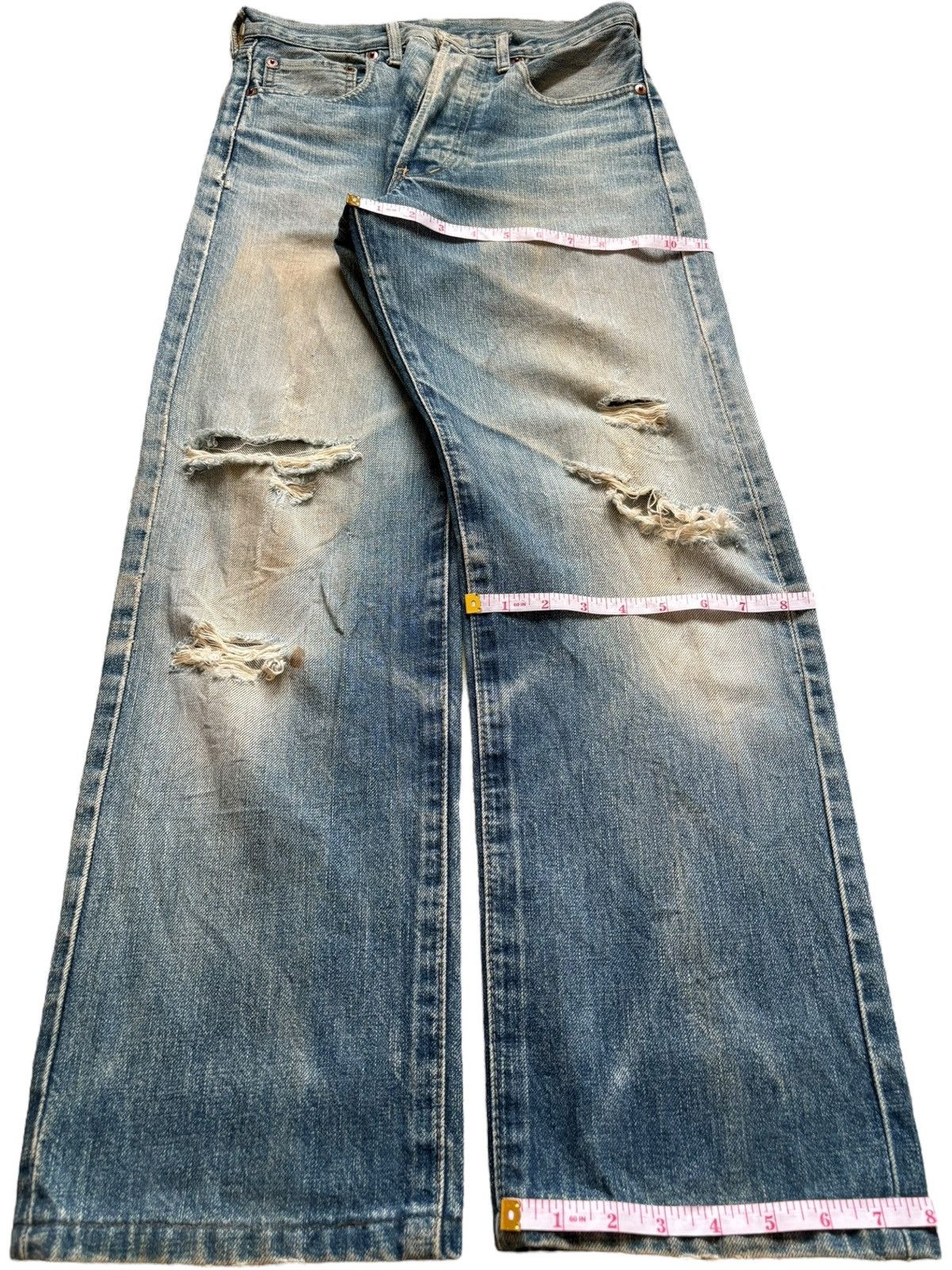Levi's Vintage 80s Levis 503BXX Big E Selvedge Mud Wash Baggy Jeans Size US 28 / EU 44 - 16 Thumbnail