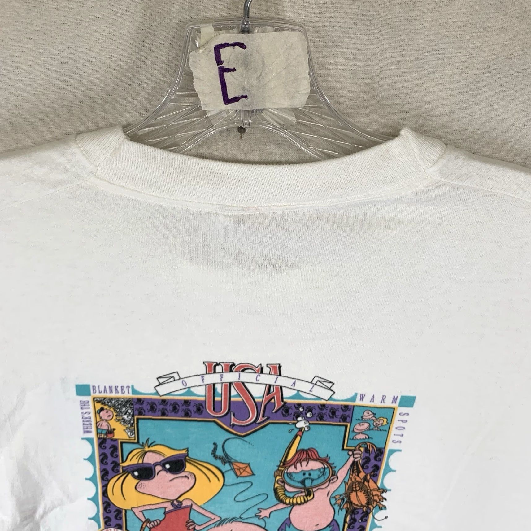Fruit Of The Loom VINTAGE 1992 Fruit of the Loom Beach T-Shirt Mens XL Double-Sided Graphic Beach Brat Humor Retro White Size US XL / EU 56 / 4 - 7 Thumbnail