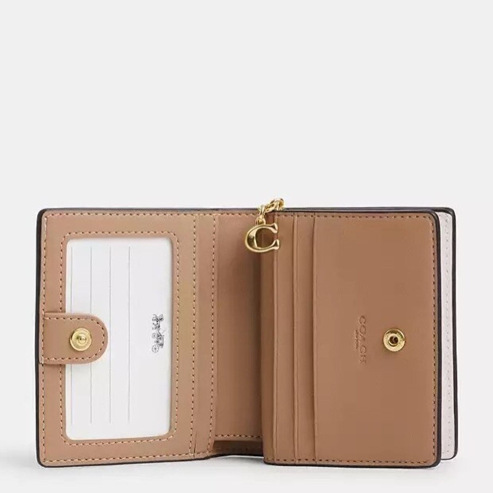Coach NWT Coach CR969 Snap Wallet Floral Gold/Light Khaki Chalk Size ONE SIZE - 6 Thumbnail