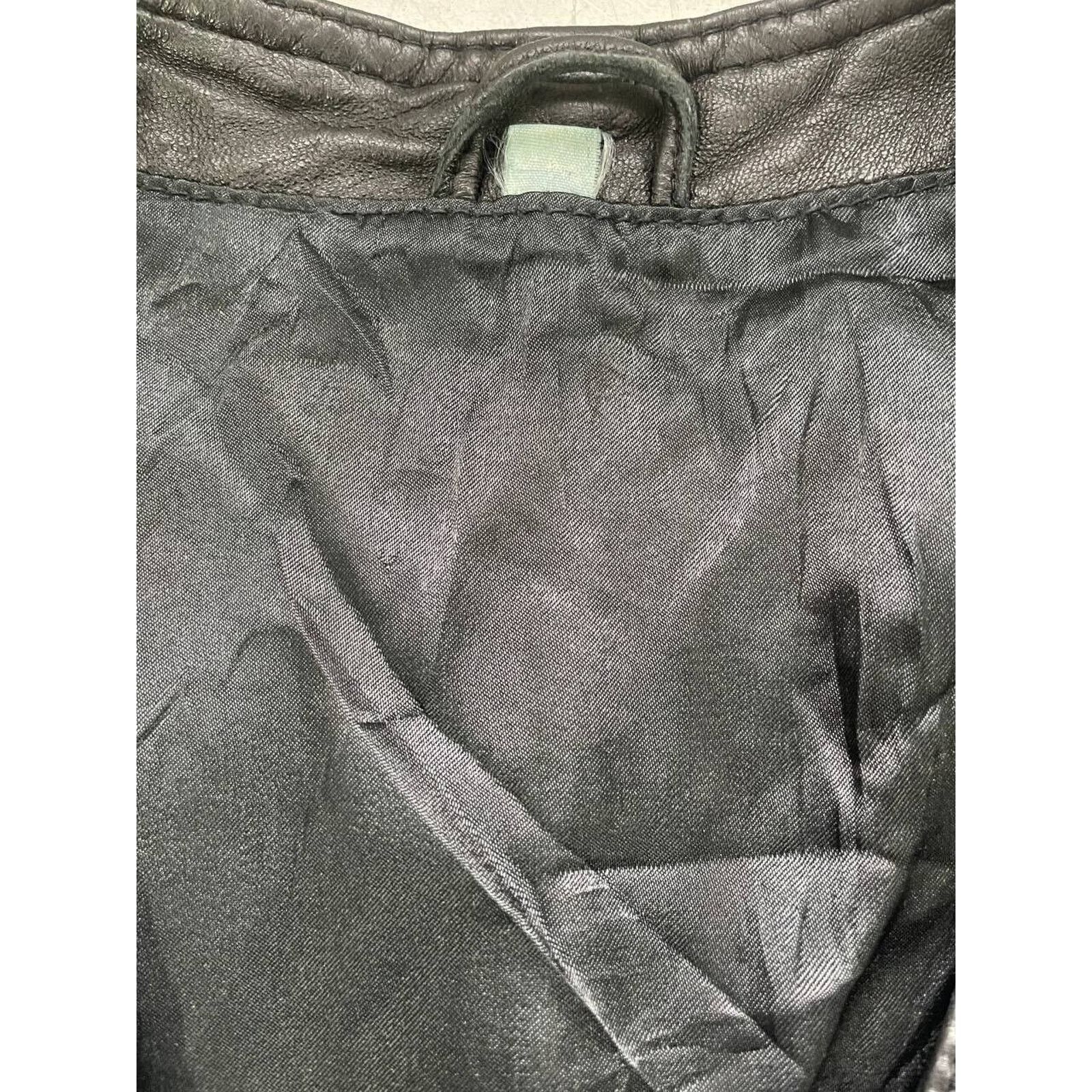 Vintage Vintage Black Leather Long Utility Vest Zipper Details M Size M / US 6-8 / IT 42-44 - 3 Thumbnail