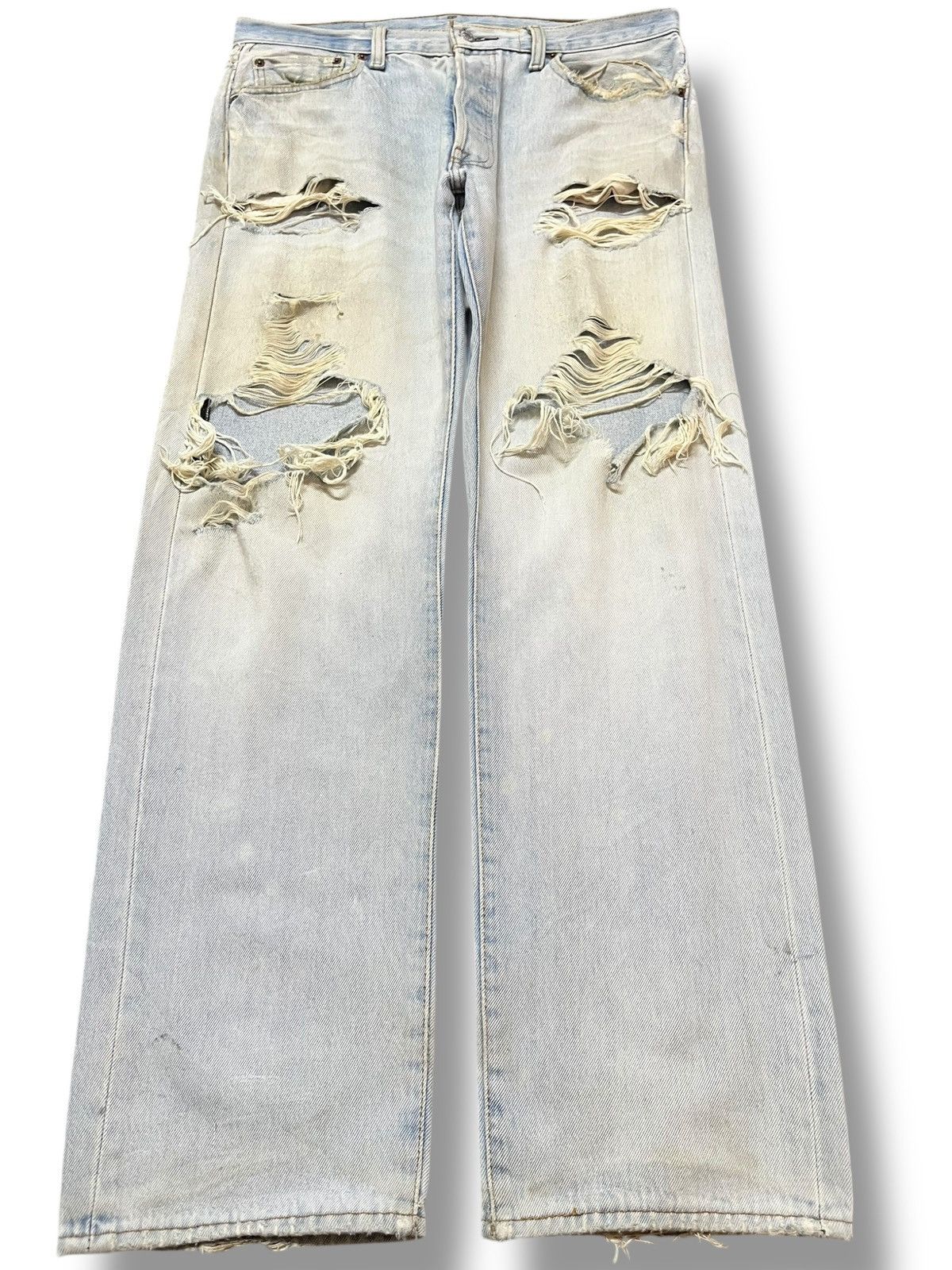 Levi's Vintage Clothing Vintage Levi’s 501 Faded Ripped Distressed Denim Size US 33 - 1 Thumbnail
