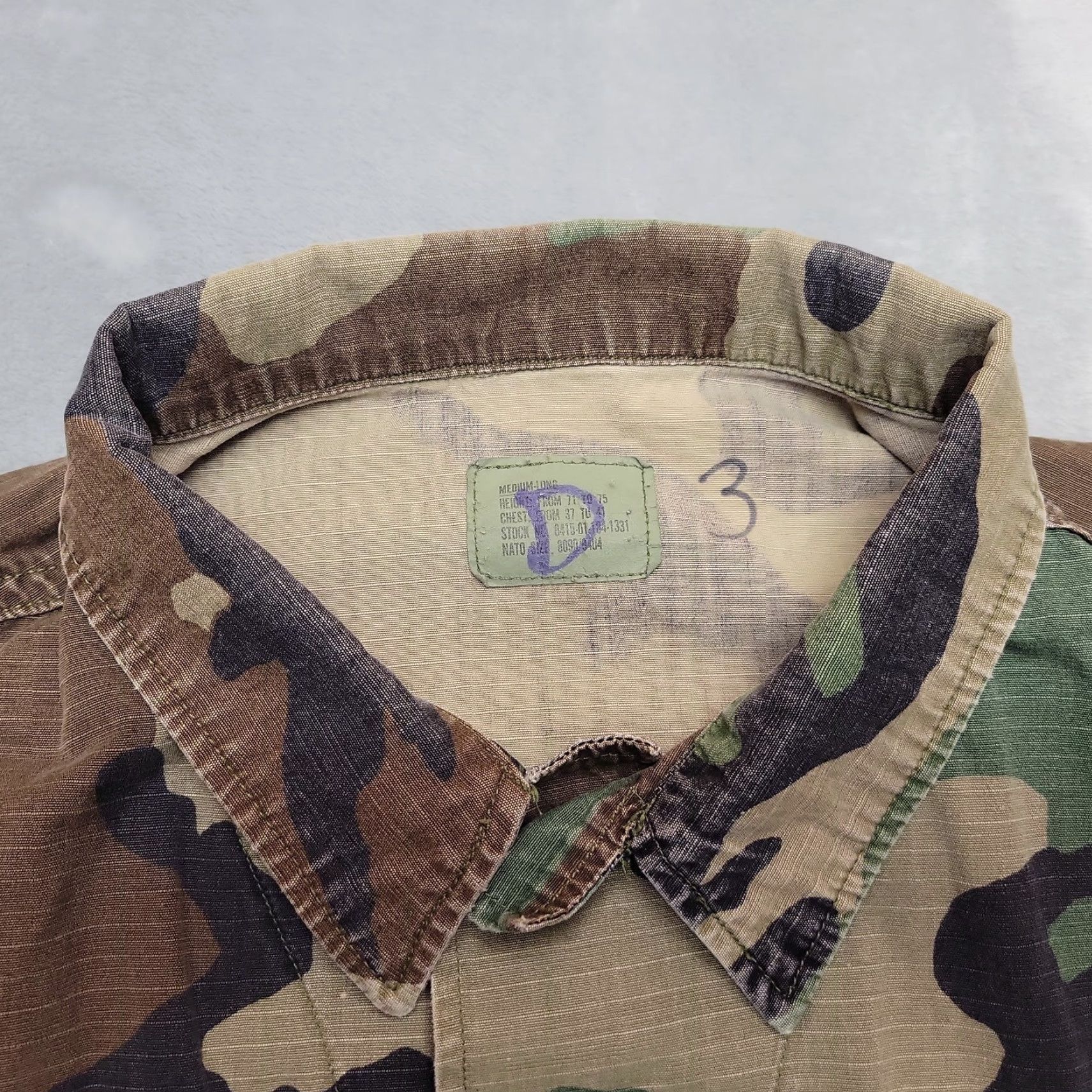 Vintage VINTAGE Woodland Camo Coat Men M Long Brown Green Camouflage Hot Weather Combat Shirt Size US M / EU 48-50 / 2 - 2 Thumbnail