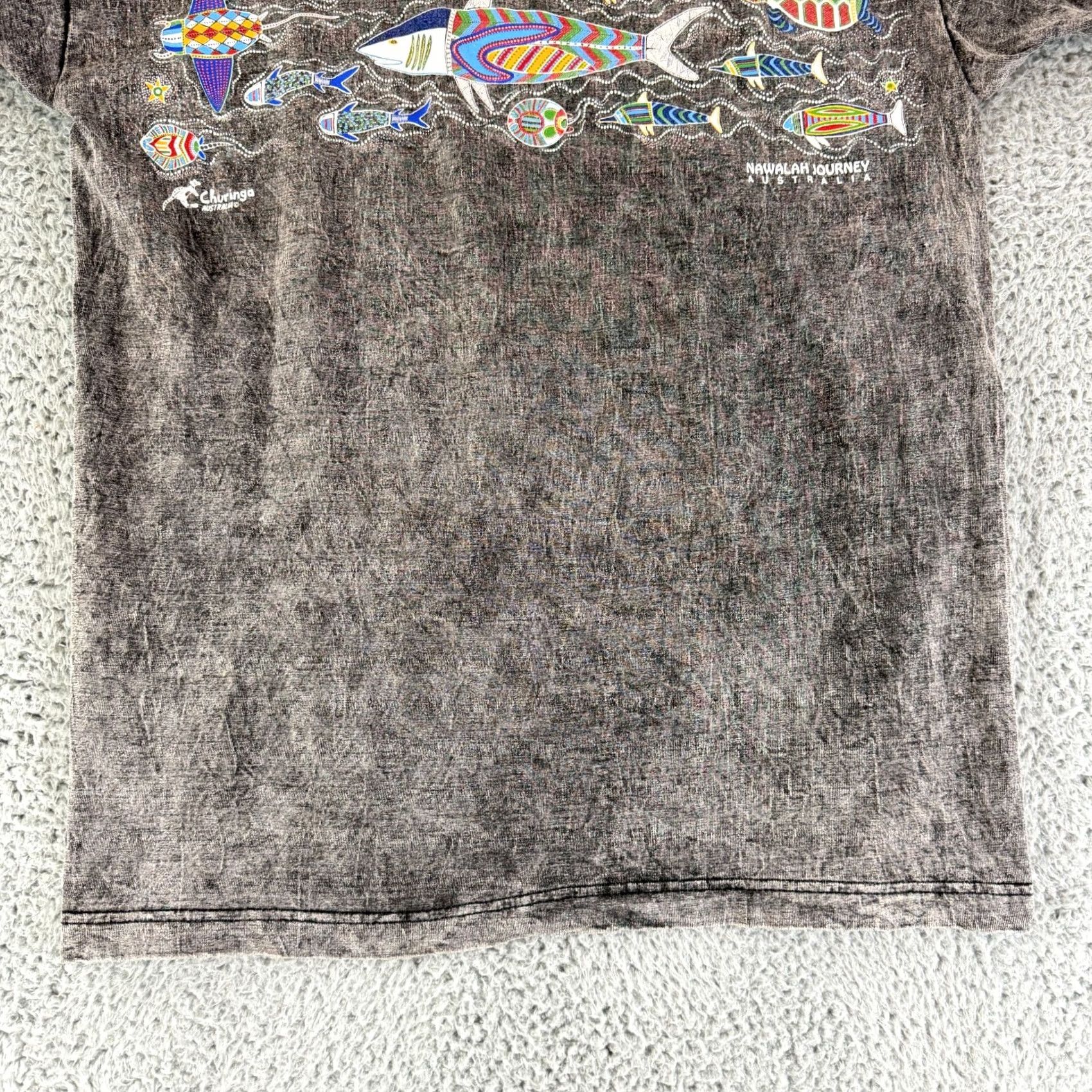 Vintage Vintage Churinga Shirt Medium Gray Tie Dye Fish Print Knit Tee Mens Size US M / EU 48-50 / 2 - 4 Thumbnail