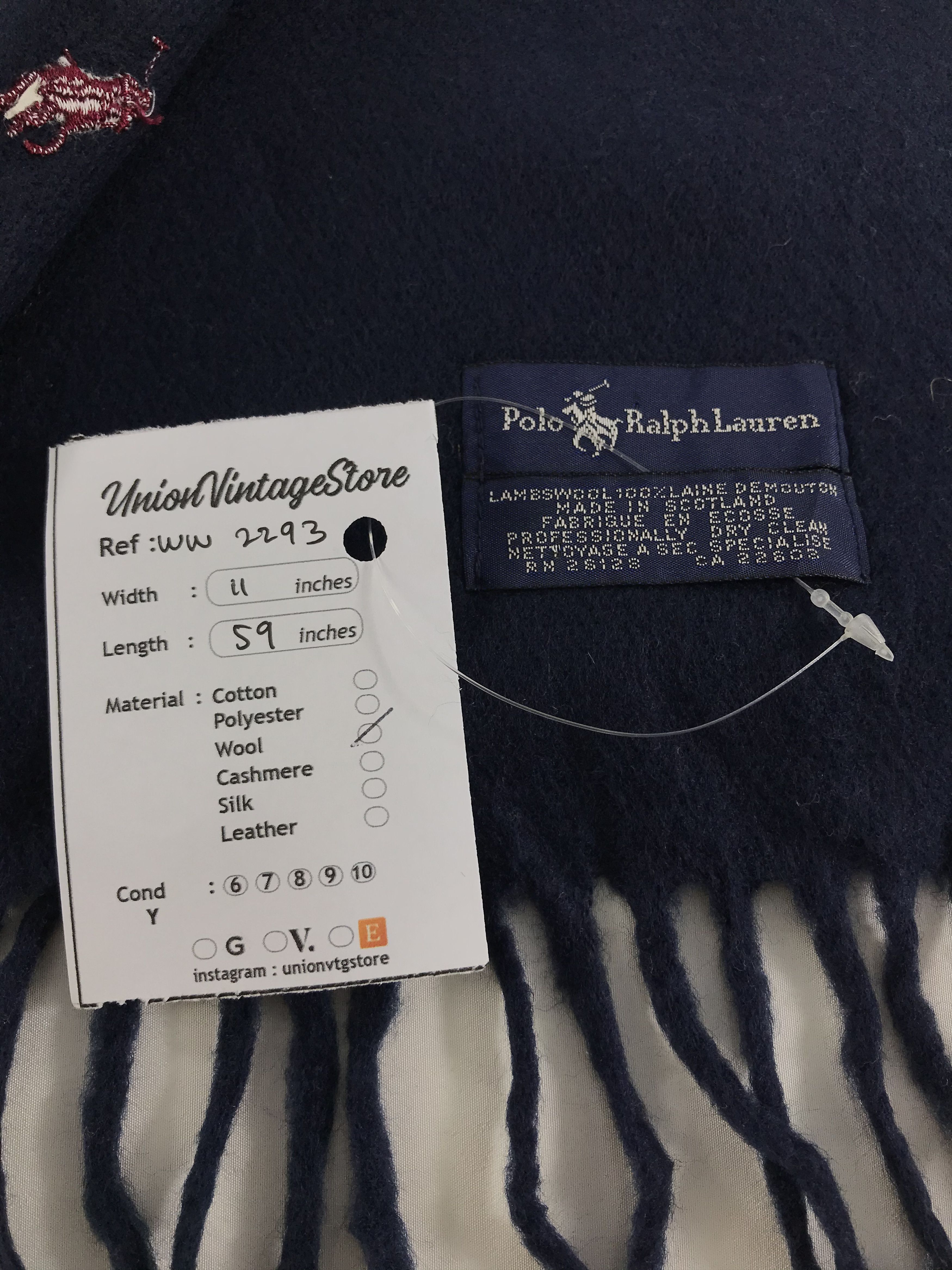 Polo Ralph Lauren × Vintage Polo Ralph Lauren Scarf / Muffler / Neckwear - WW2293 Size ONE SIZE - 5 Thumbnail