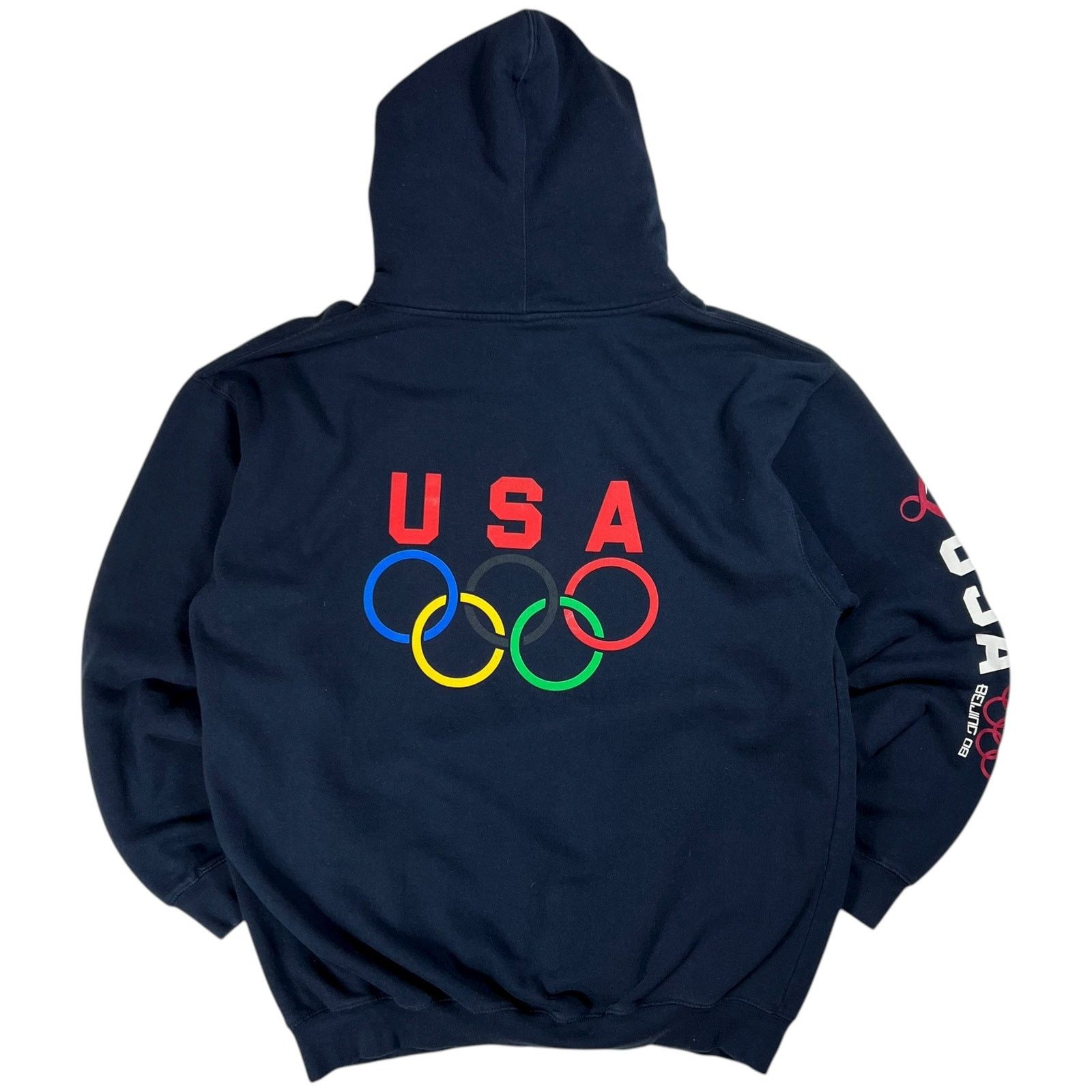 USA Olympics 2008 Beijing Olympics Team USA sleeve print hoodie (XL) Size US XL / EU 56 / 4 - 6 Thumbnail