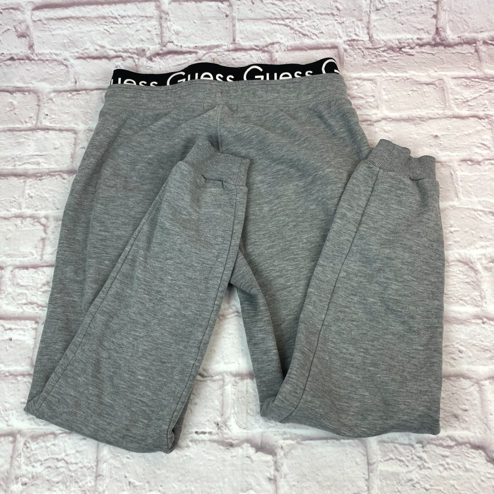 Guess GUESS Sweatpants Junior Teens S Gray Drawstring Logo Fleece Jogger Pants Size 28" / US 6 / IT 42 - 5 Thumbnail