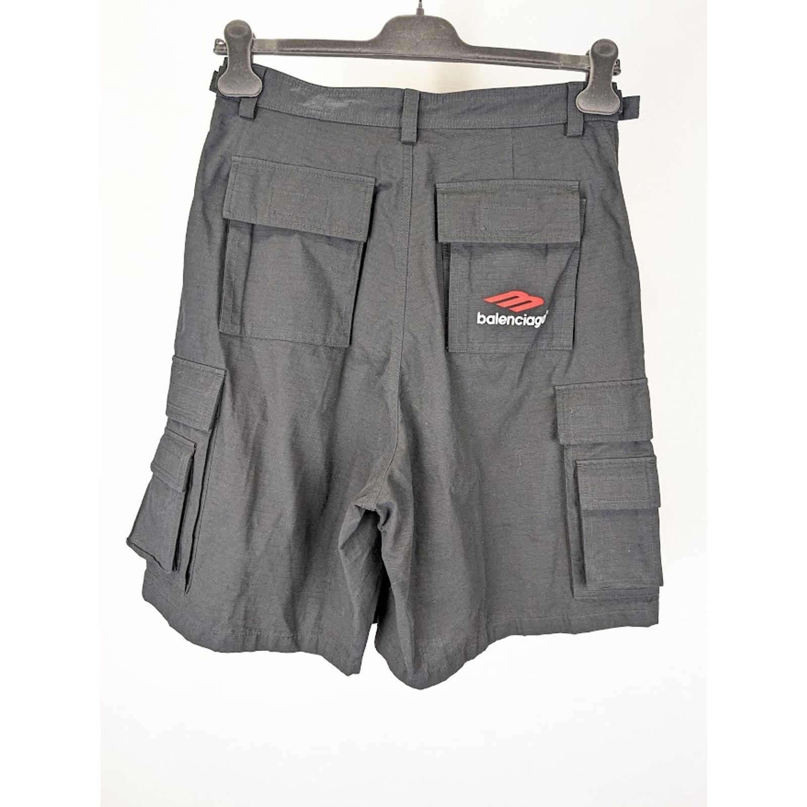 Balenciaga o1rshd1 Cotton Ripstop Gamer Shorts in Black Size US 32 / EU 48 - 11 Thumbnail