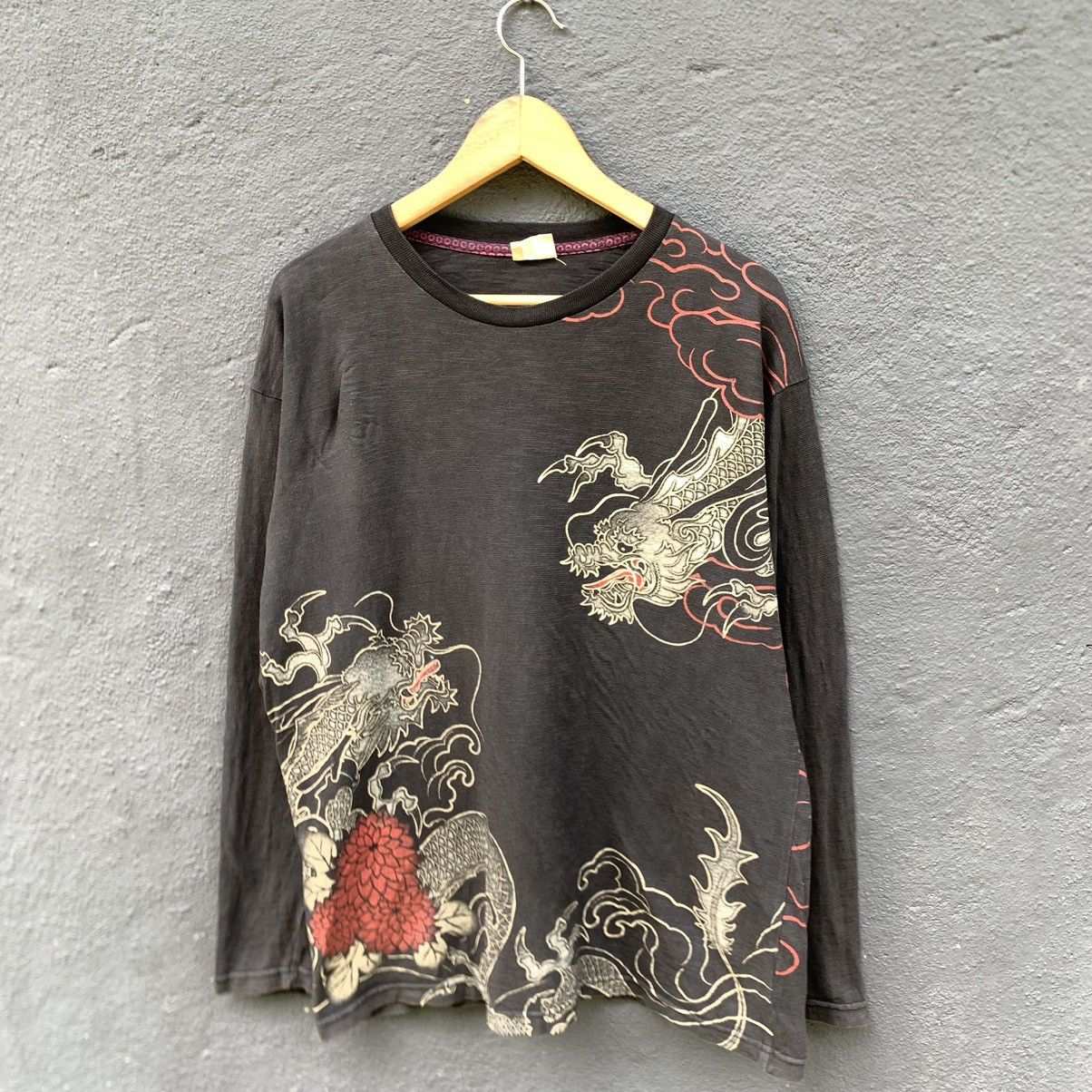 Thrashed Faded Strange Heaven Dragon Art Tee