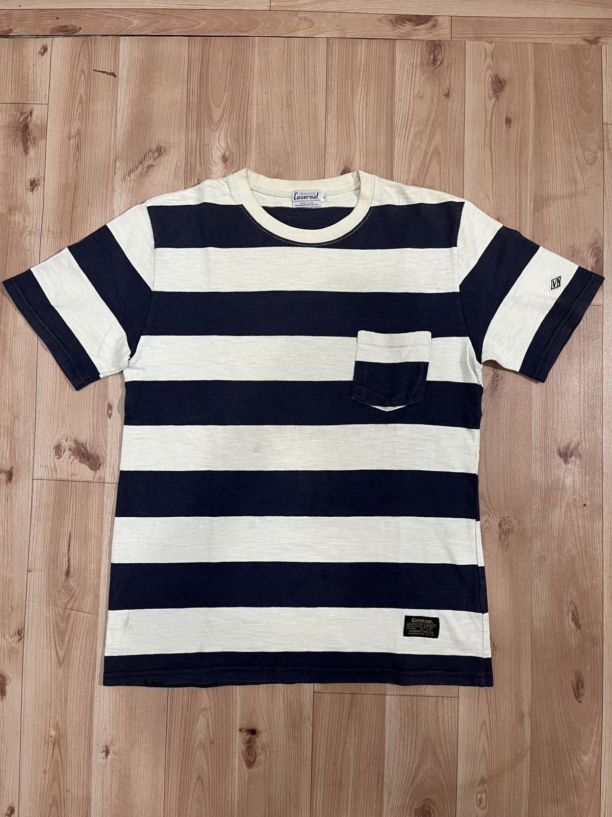 COVERNAT 💸LETS BID💸 COVERNAT Stripe T-Shirt Vintage Size US M / EU 48-50 / 2 - 1 Thumbnail