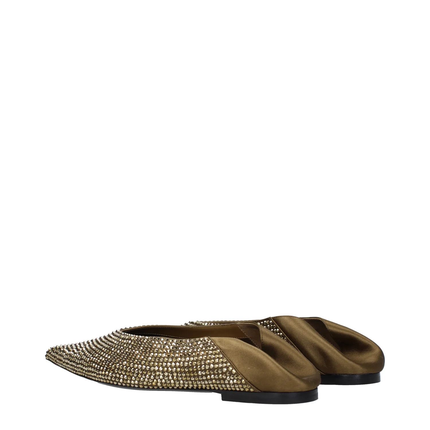 Saint Laurent Paris ob1o1e1124 Satin Ballet Flats in Khaki Size US 6 / IT 36 - 4 Thumbnail