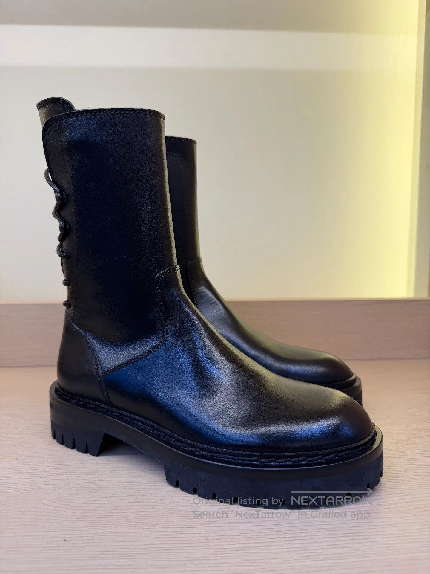 Ann Demeulemeester Ann Demeulemeester Black Rear Lace Mid. Size US 4 / IT 34 - 8 Thumbnail
