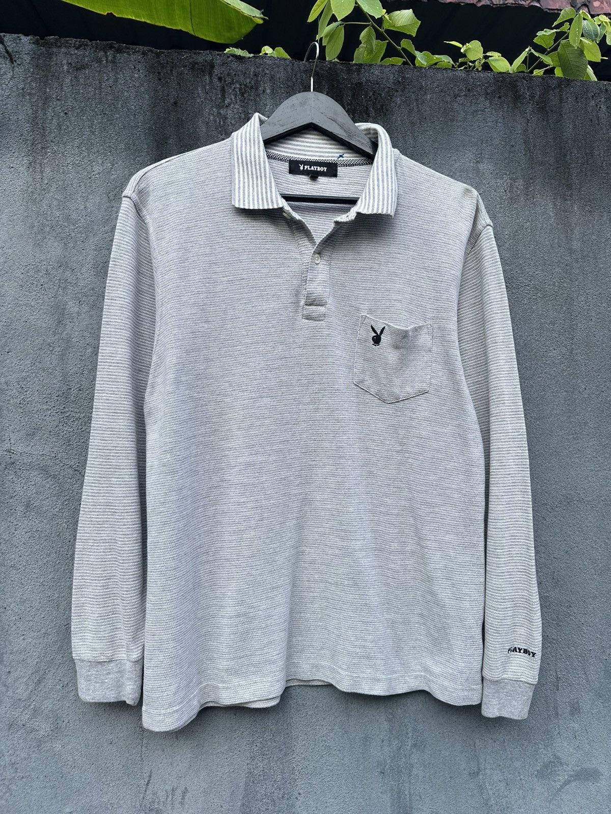Playboy 👹Vintage Playboy Pullover Botton Long Sleeves Tshirt Size US M / EU 48-50 / 2 - 4 Thumbnail