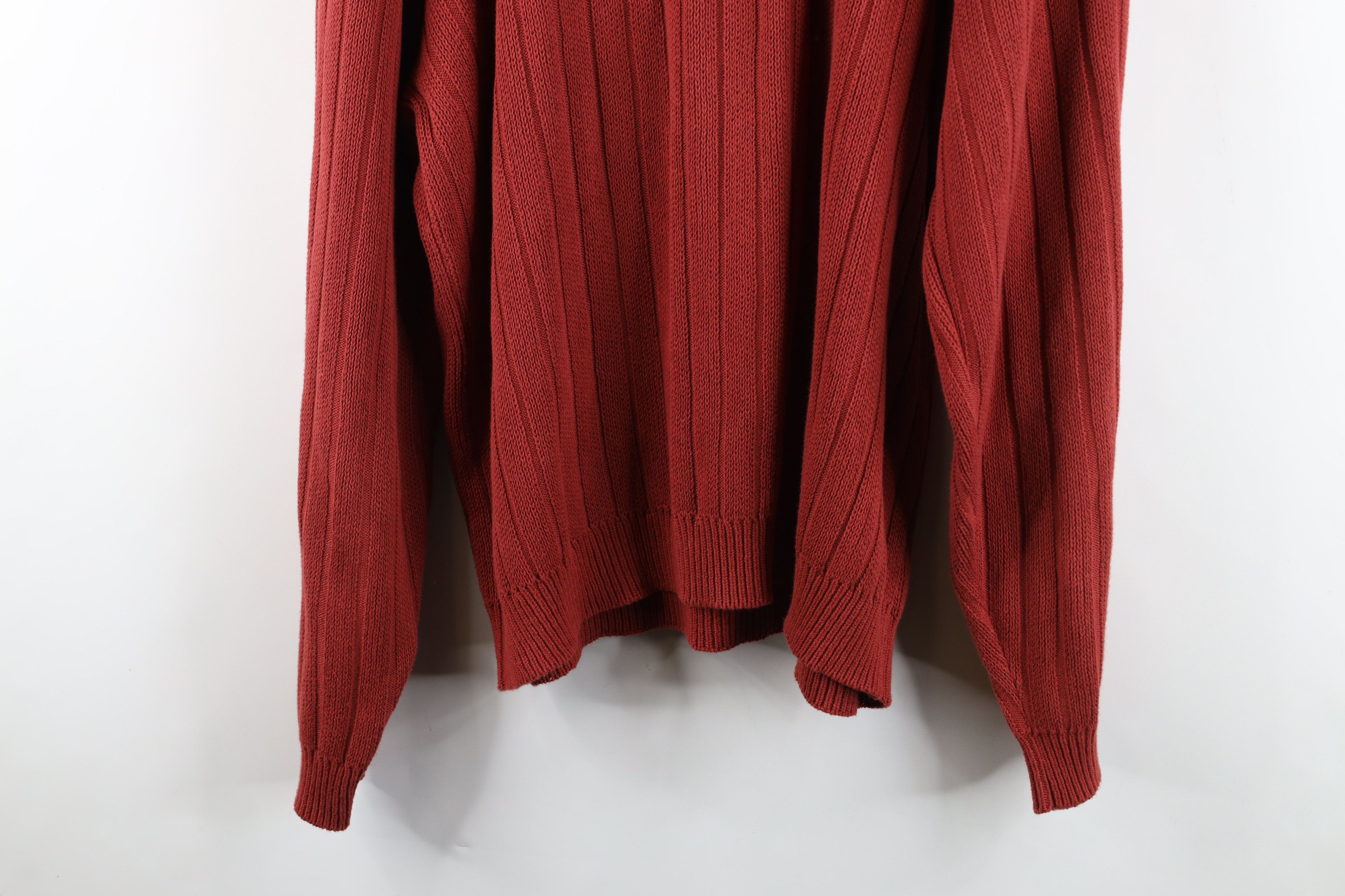 Vintage Vintage 90s Streetwear Blank Cotton Ribbed Knit Sweater USA Size US L / EU 52-54 / 3 - 9 Thumbnail