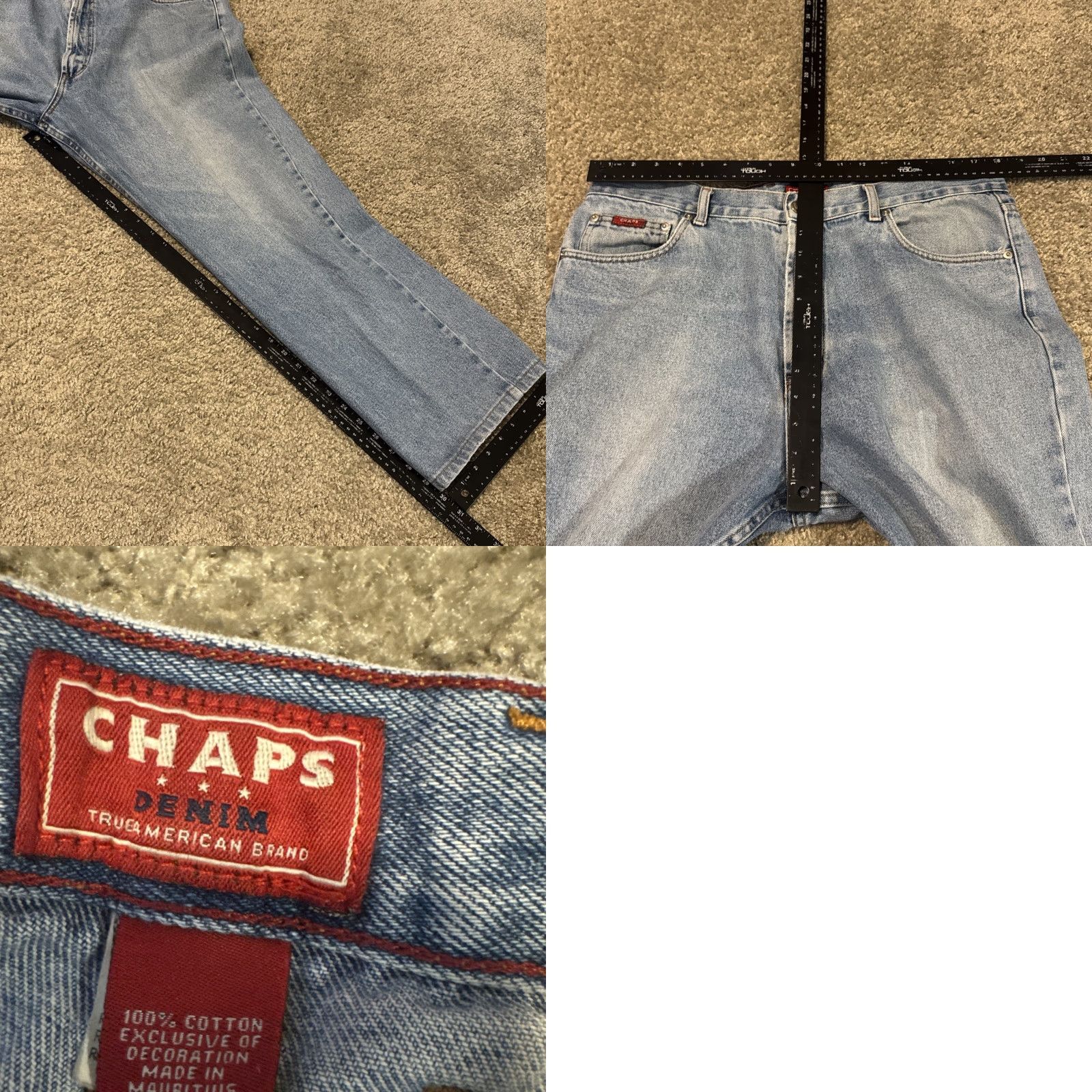 Chaps VINTAGE Chaps Ralph Lauren Jeans 90s Light Wash Straight Baggy Mens 36x30 Blue 90s Size US 36 / EU 52 - 8 Thumbnail