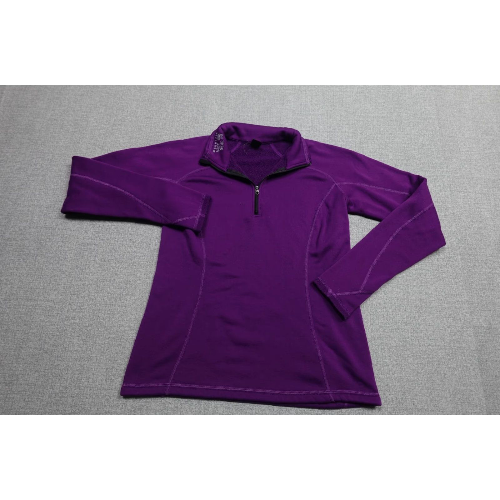 Mountain Hardwear VINTAGE Mountain Hardwear Quarter Zip Womens Medium Purple Fleece Hiking Top Hiking Size M / US 6-8 / IT 42-44 - 3 Thumbnail