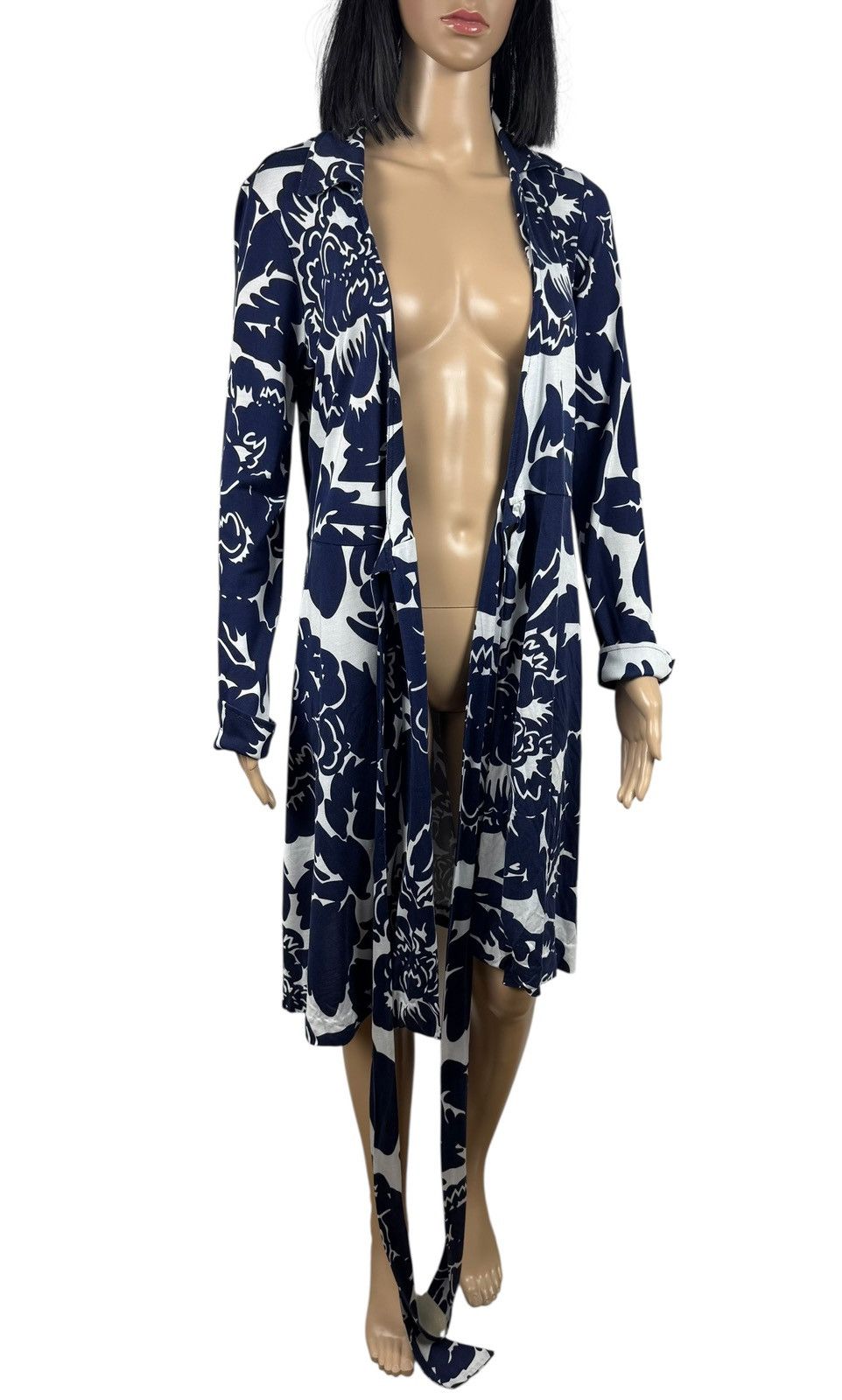 Diane von Furstenberg Diane Von Furstenberg Floral Printed Jersey Wrap Dress Silk Size M / US 6-8 / IT 42-44 - 10 Thumbnail