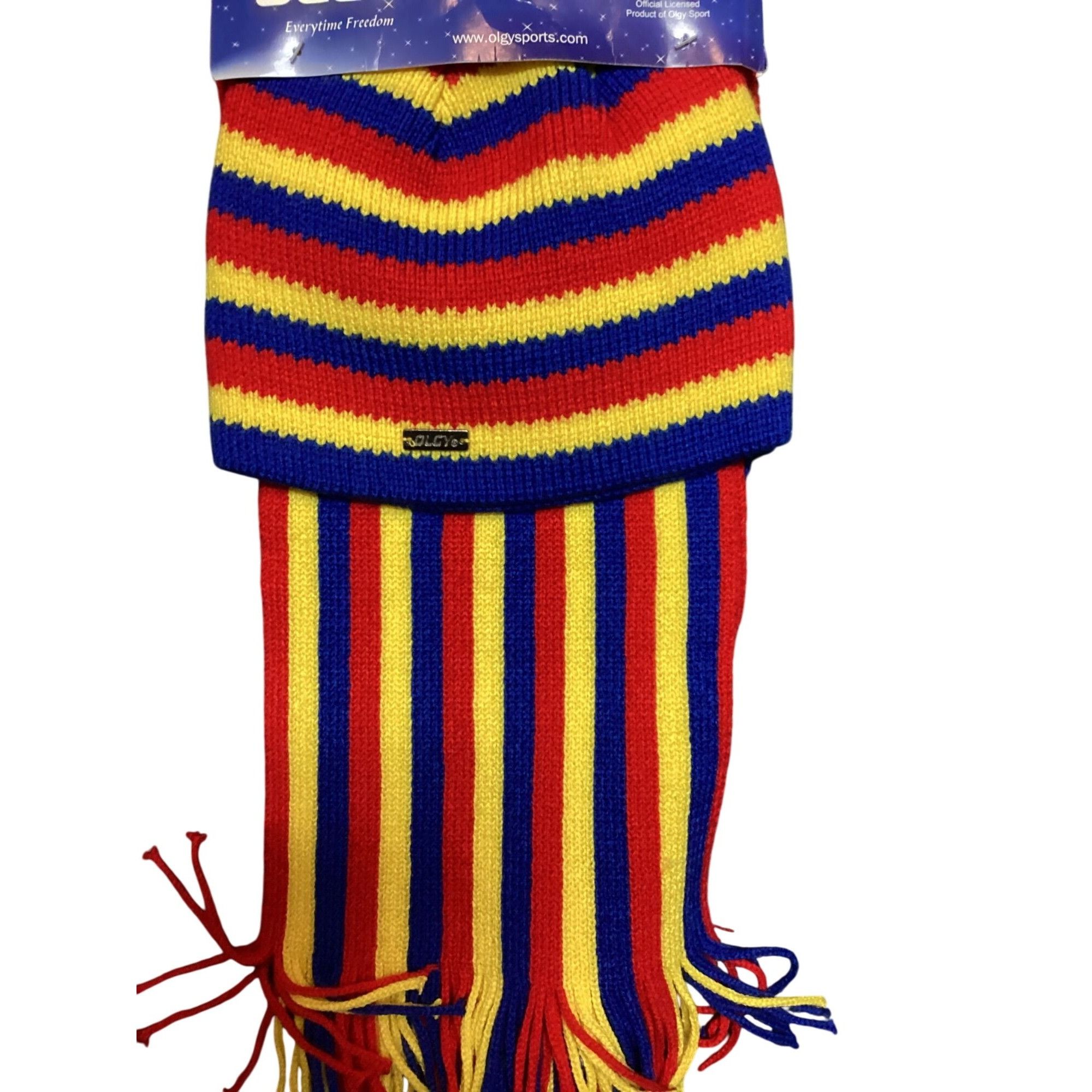 Other Olgy Autumn/Winter Collection Striped Knit Scarf & Beanie Se Size ONE SIZE - 1 Thumbnail